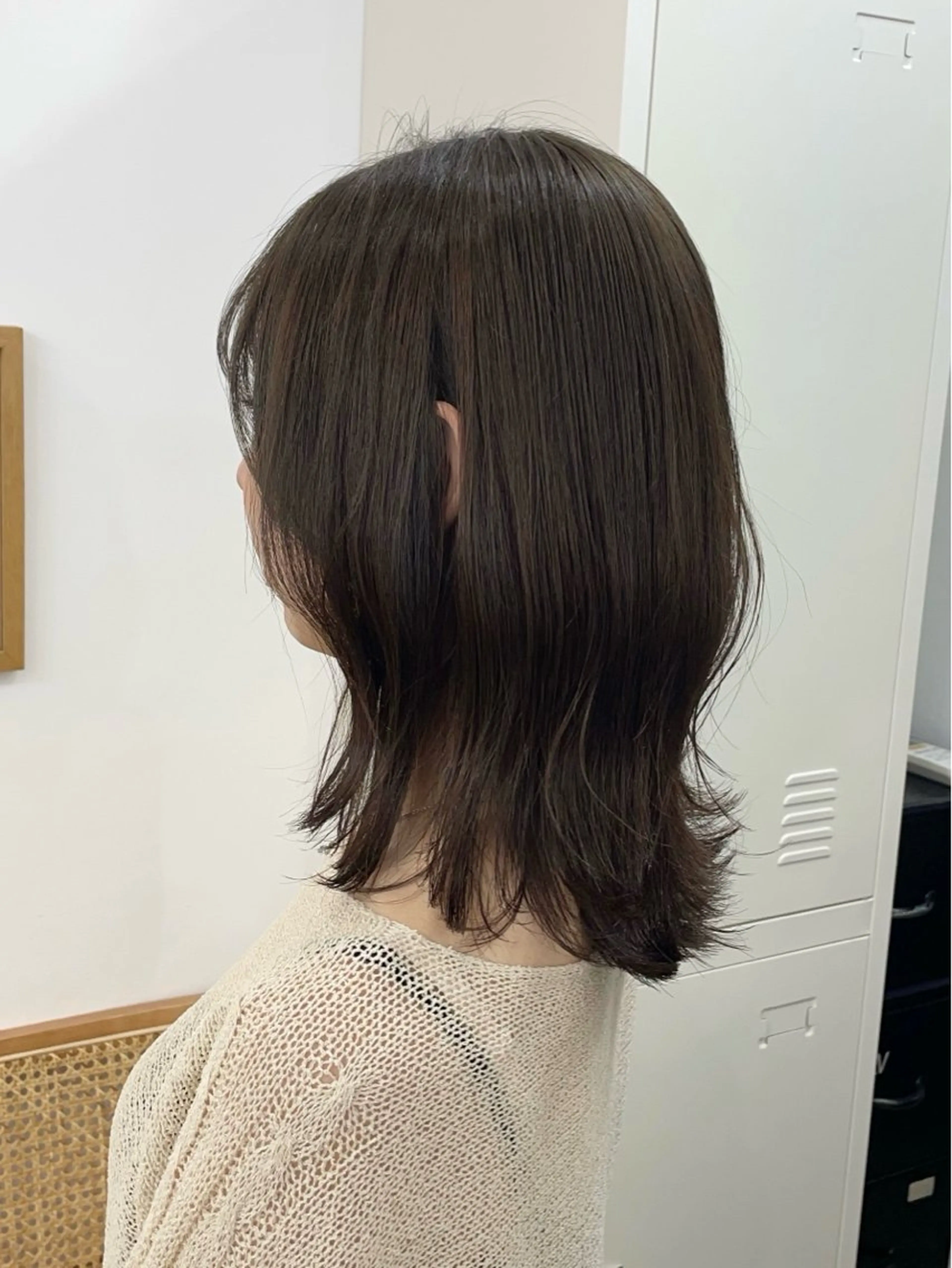 ミディアム カラー ブリーチ 透明感カラー ダブルカラー グレージュ ブリーチなしカラー ヘアカラー トリートメント ✨髪質改善✨原宿 えのもと　はなのヘアスタイル