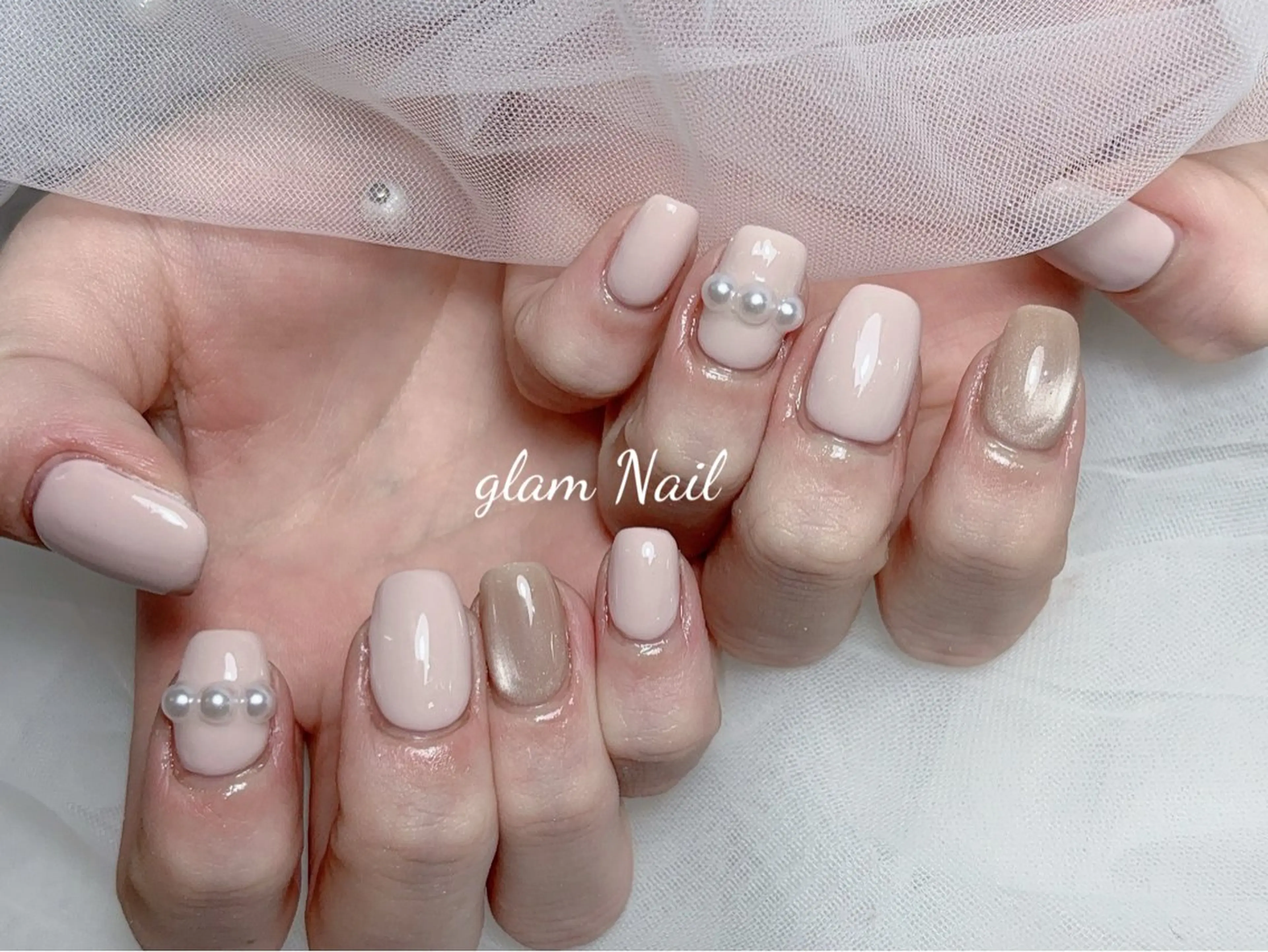 ネイル エツメ💅 長さだし🎀デザインのネイルデザイン