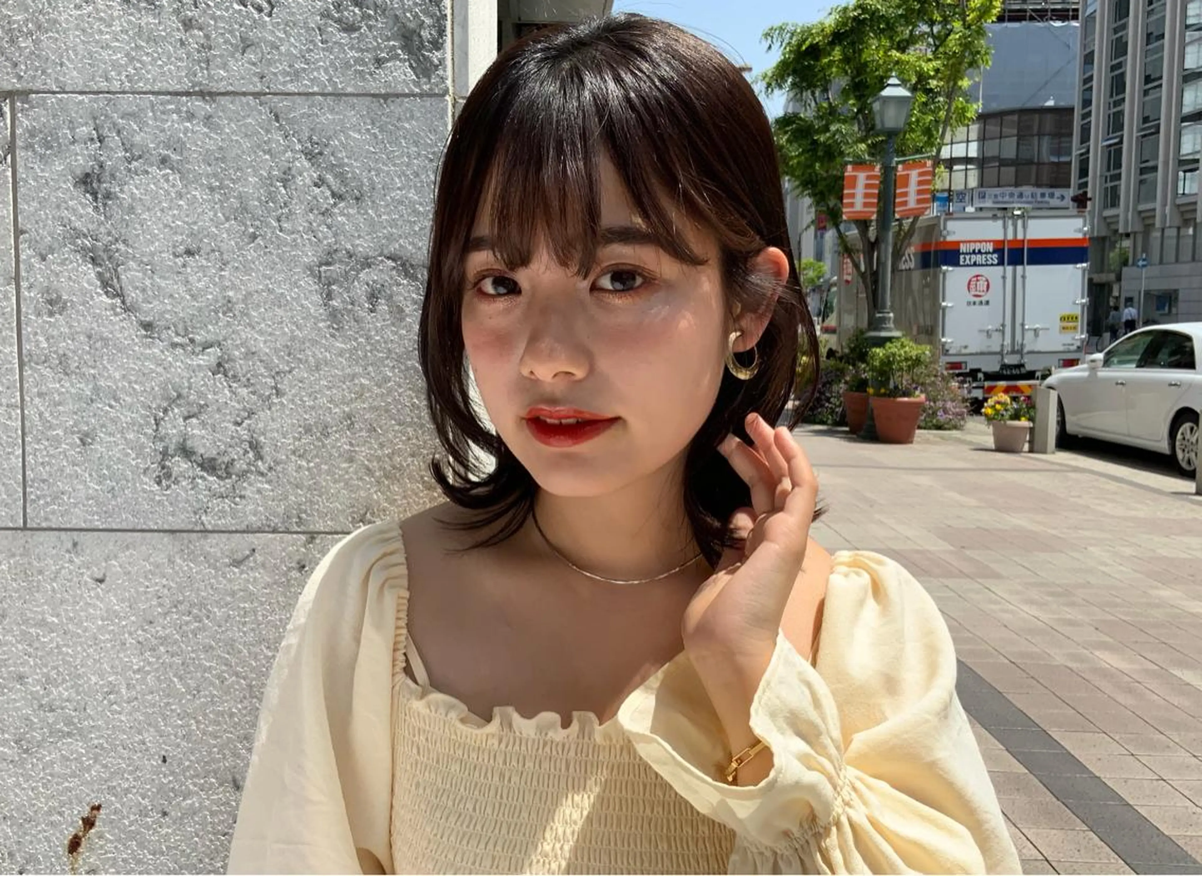 ミディアム カラー カラー指名No.1 土井新治❄️のヘアスタイル