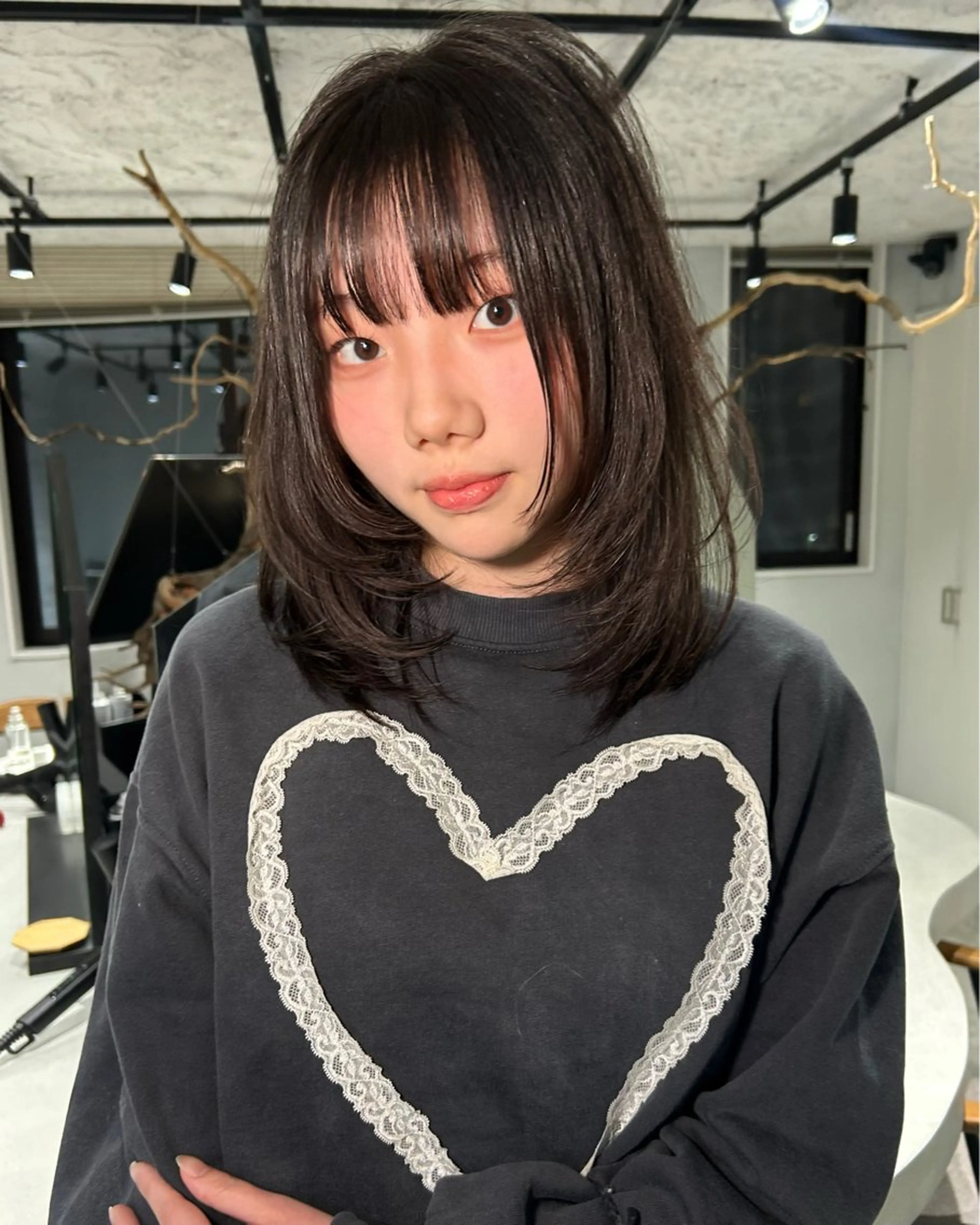 ミディアム ミディアムパーマ ハッシュカット 韓国風ヘア レイヤーカット カット 船橋🪡 キチ/RITSUのヘアスタイル