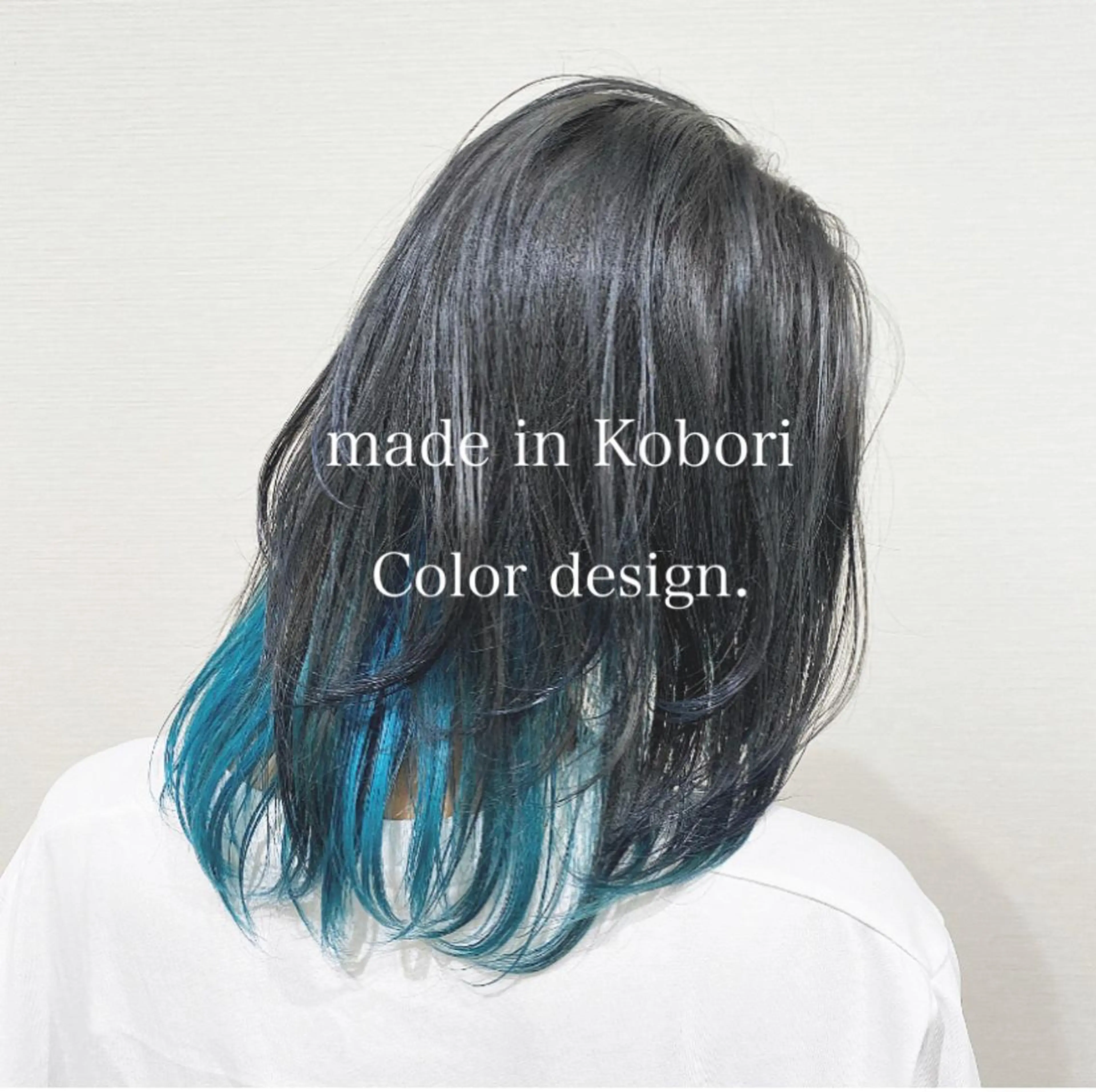 ミディアム カラー ブルーカラー インナーカラー ANLY.meijijingumae所属・レイヤーカット/ 前髪顔周りカットのヘアスタイル