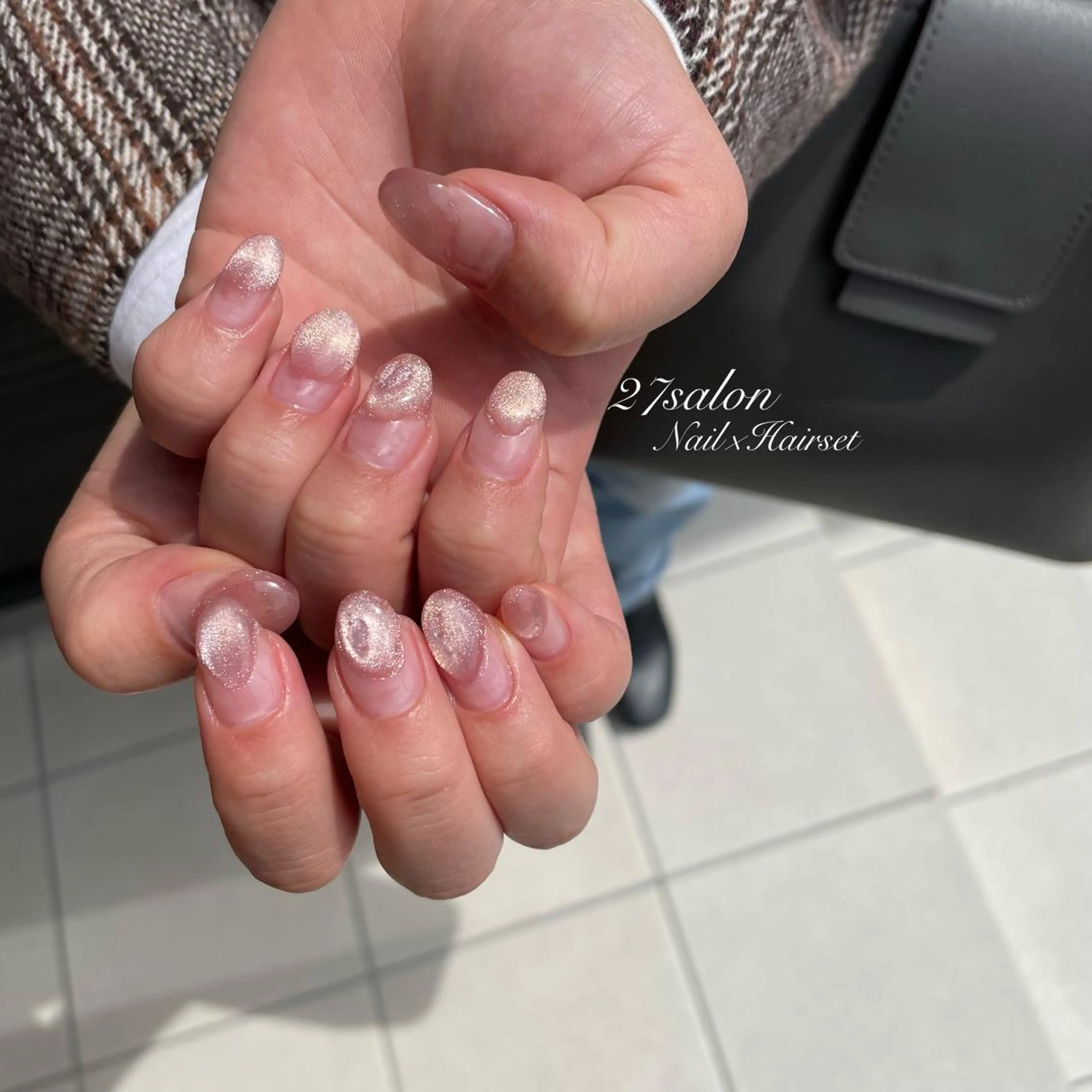 ネイル クリアネイル マグネットネイル ぷっくりネイル 27salon yuinaのネイルデザイン