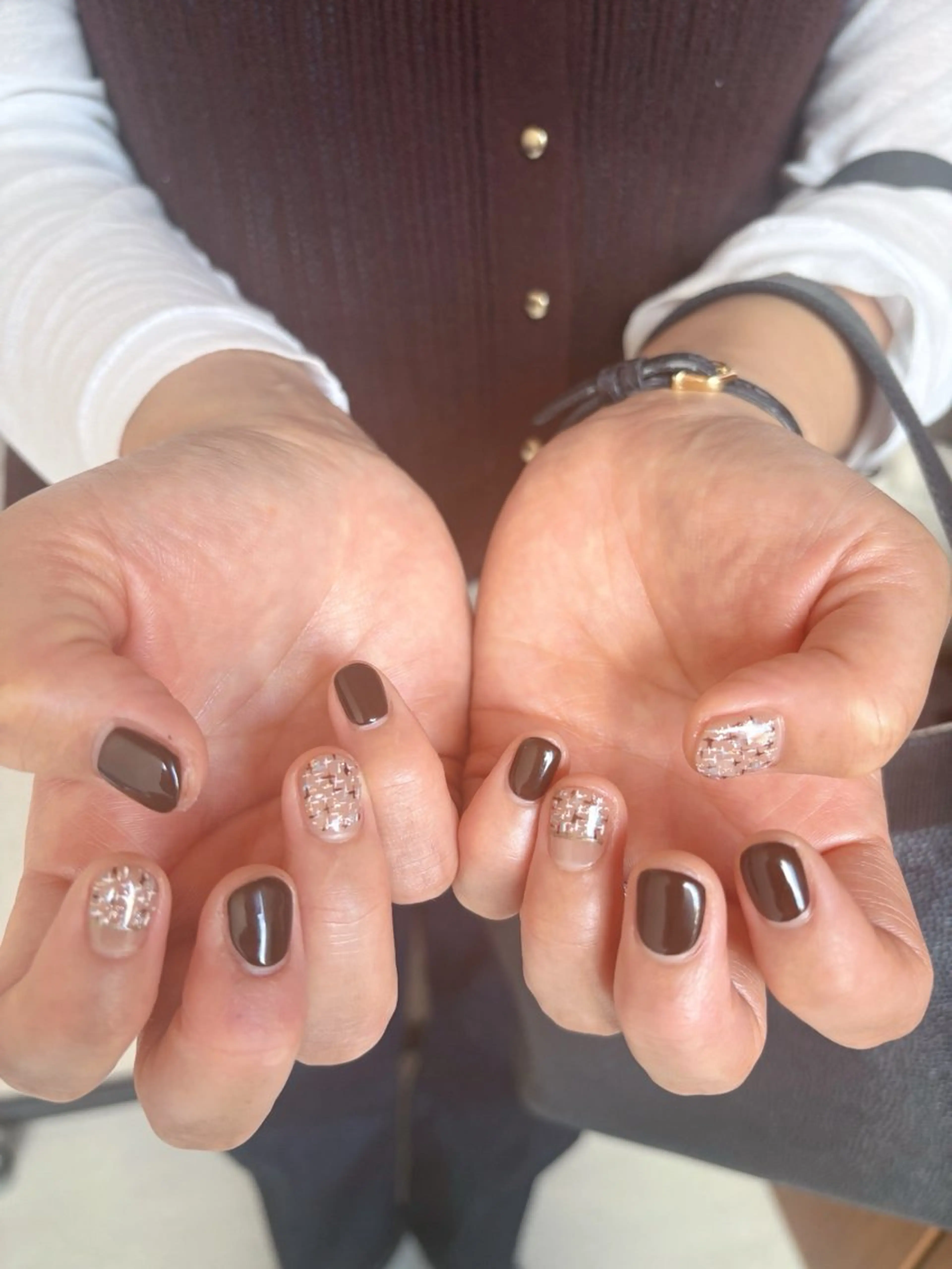 ネイル ツイードネイル K Aのネイルデザイン