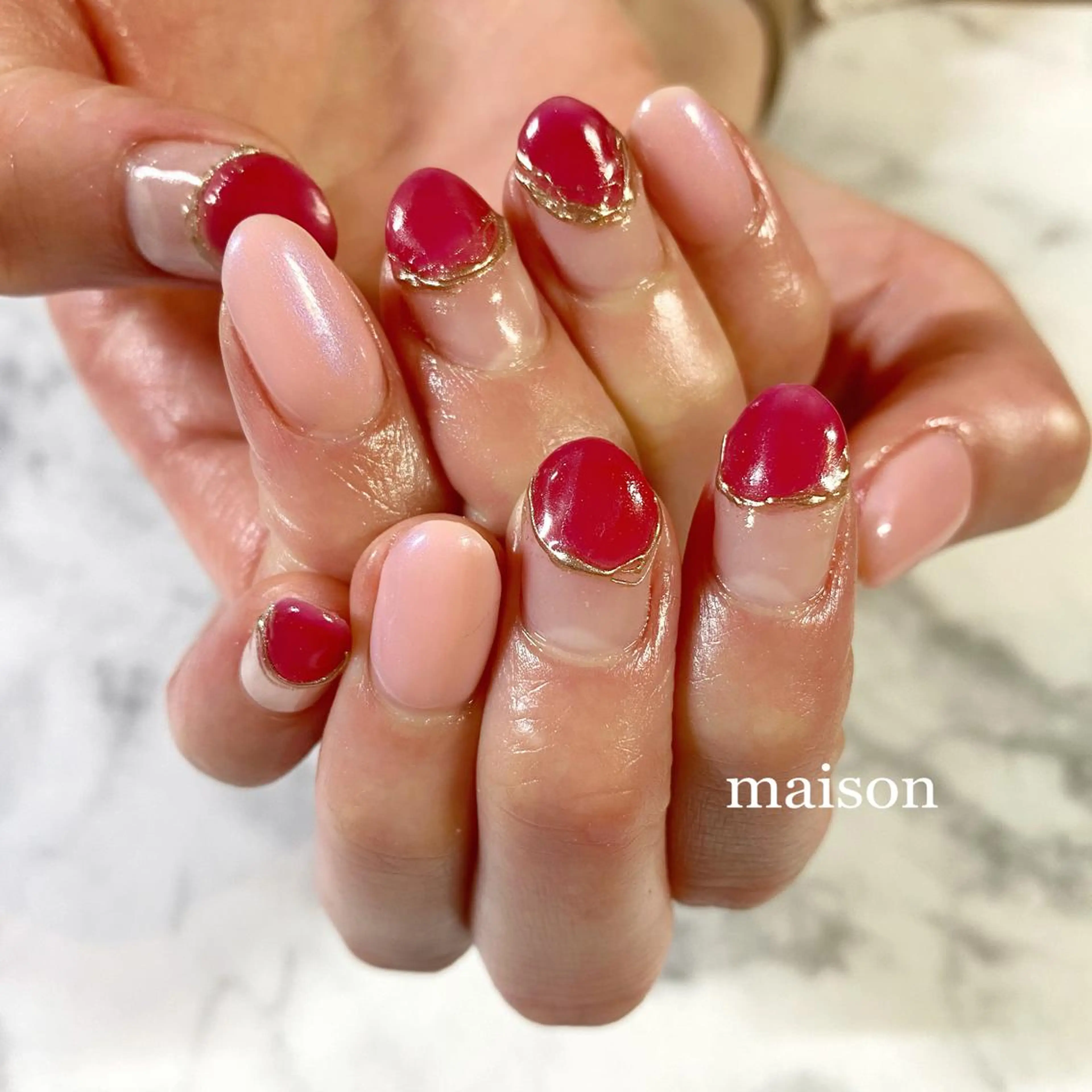 ネイル ミラーネイル ハンドネイル ISHIHARA KANAのネイルデザイン