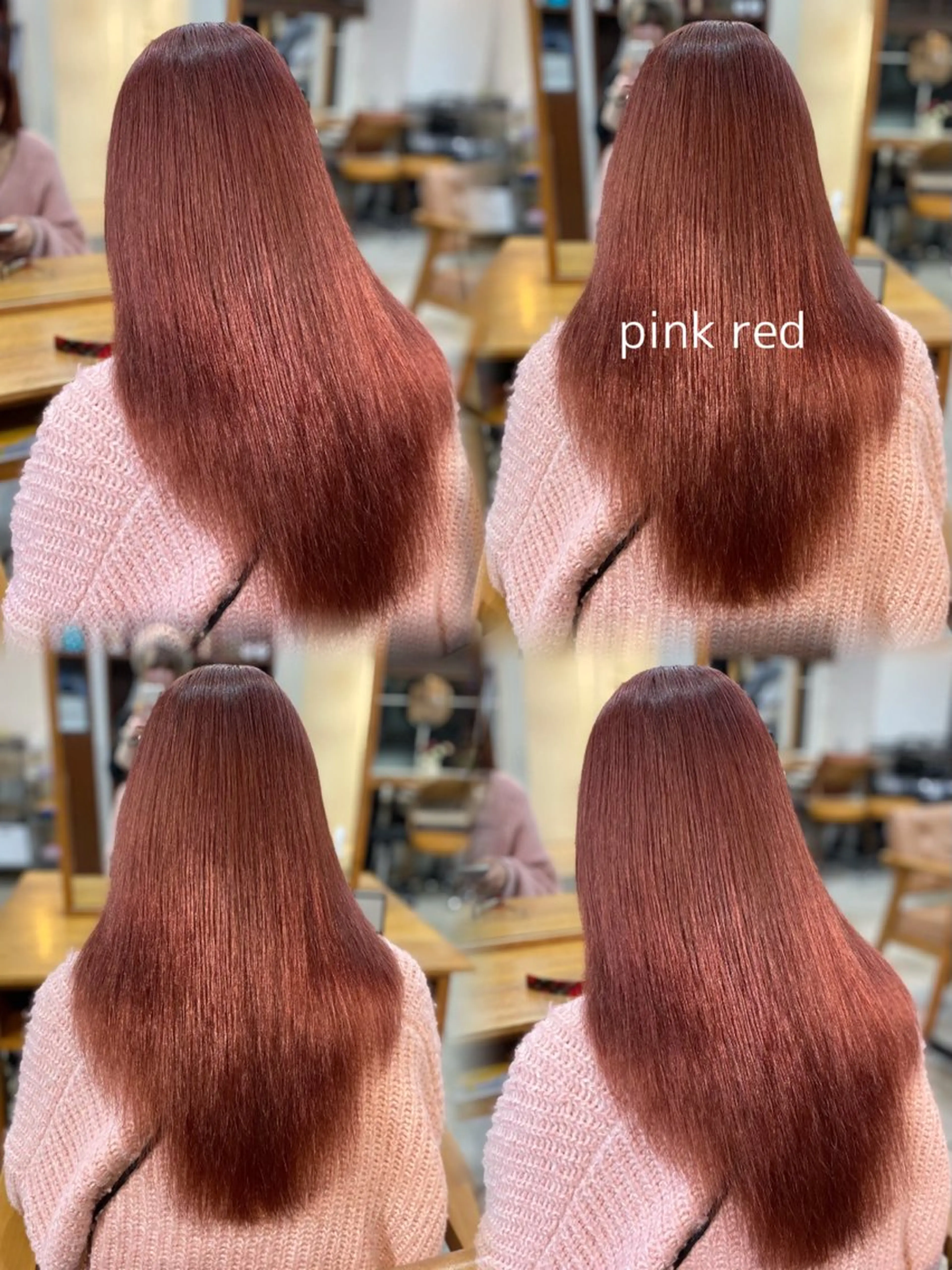 ロング カラー ピンクカラー レッドカラー カット ヘアカラー トリートメント blink所属・暖色/ブラウン/ 透明感/ゆうかのヘアスタイル