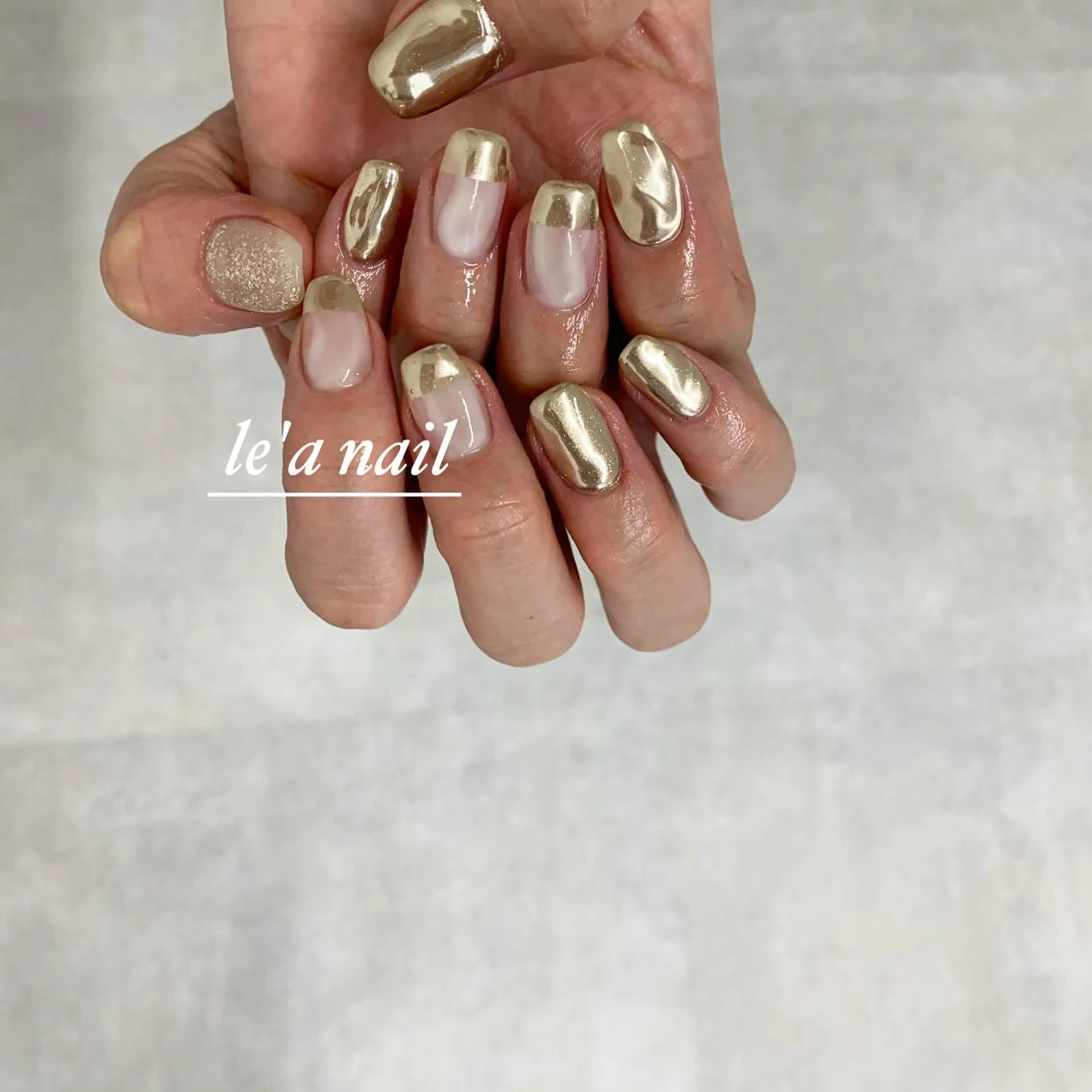 ショート ネイル アートネイル フレンチネイル ミラーネイル ニュアンスネイル pu muのネイルデザイン