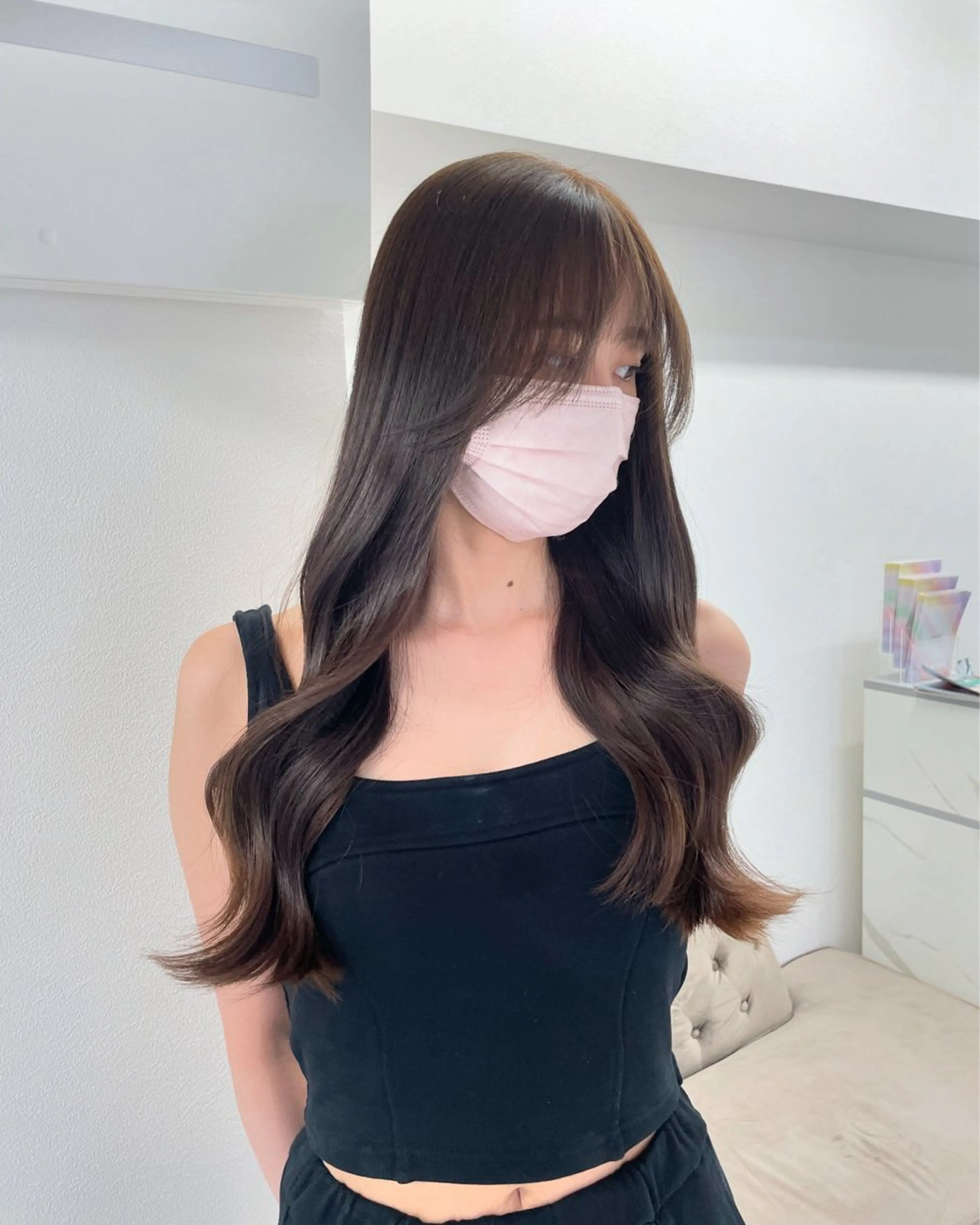 ロング カラー ブラウンカラー カット ヘアカラー トリートメント loa所属・🔗透明感カラー🔗 エクステ✂️はるちかのヘアスタイル