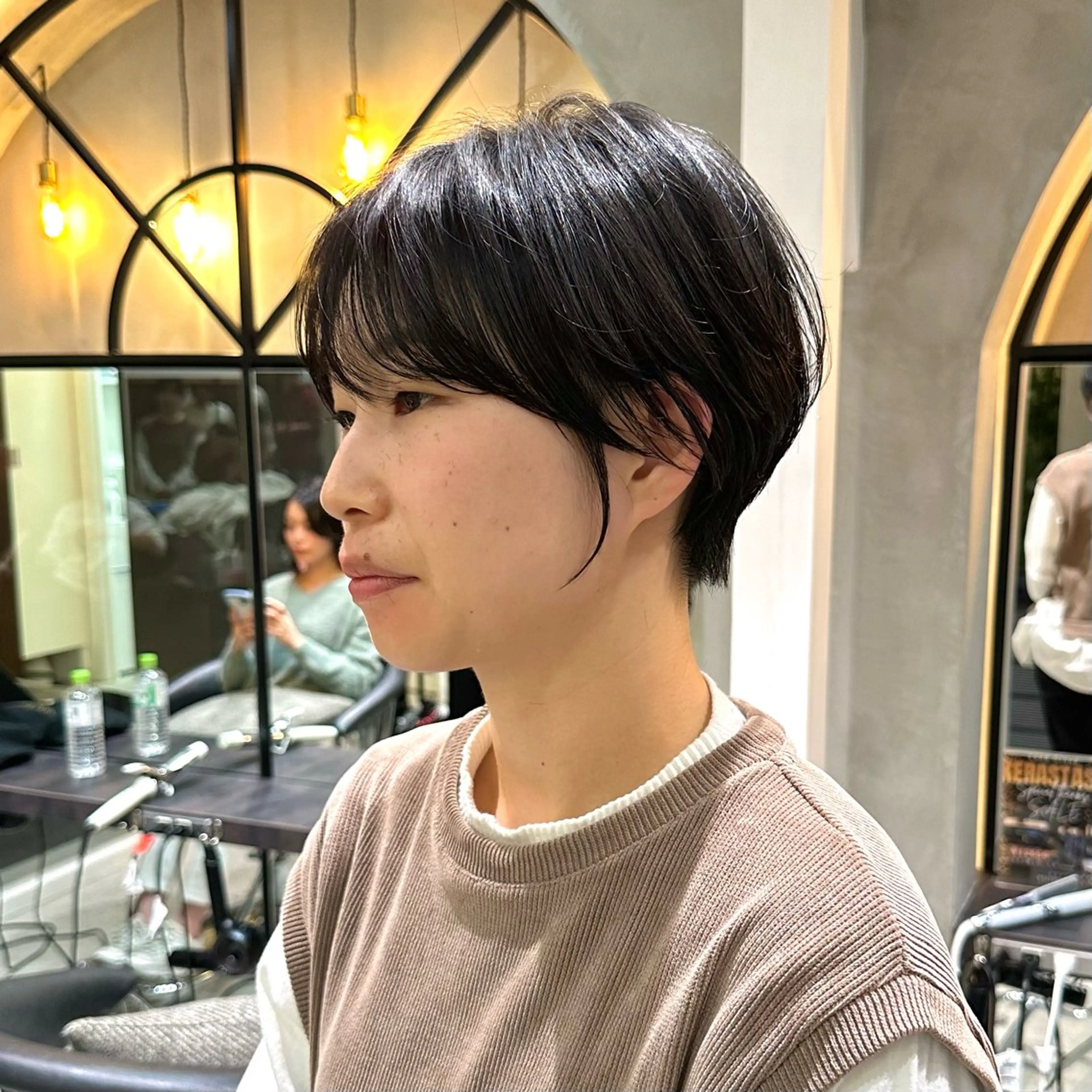 ショート ボブ くびれヘア 顔周りカット ハイライト 韓国風ヘア カット トリートメント taiga ショート /レイヤー/矯正🌈のヘアスタイル