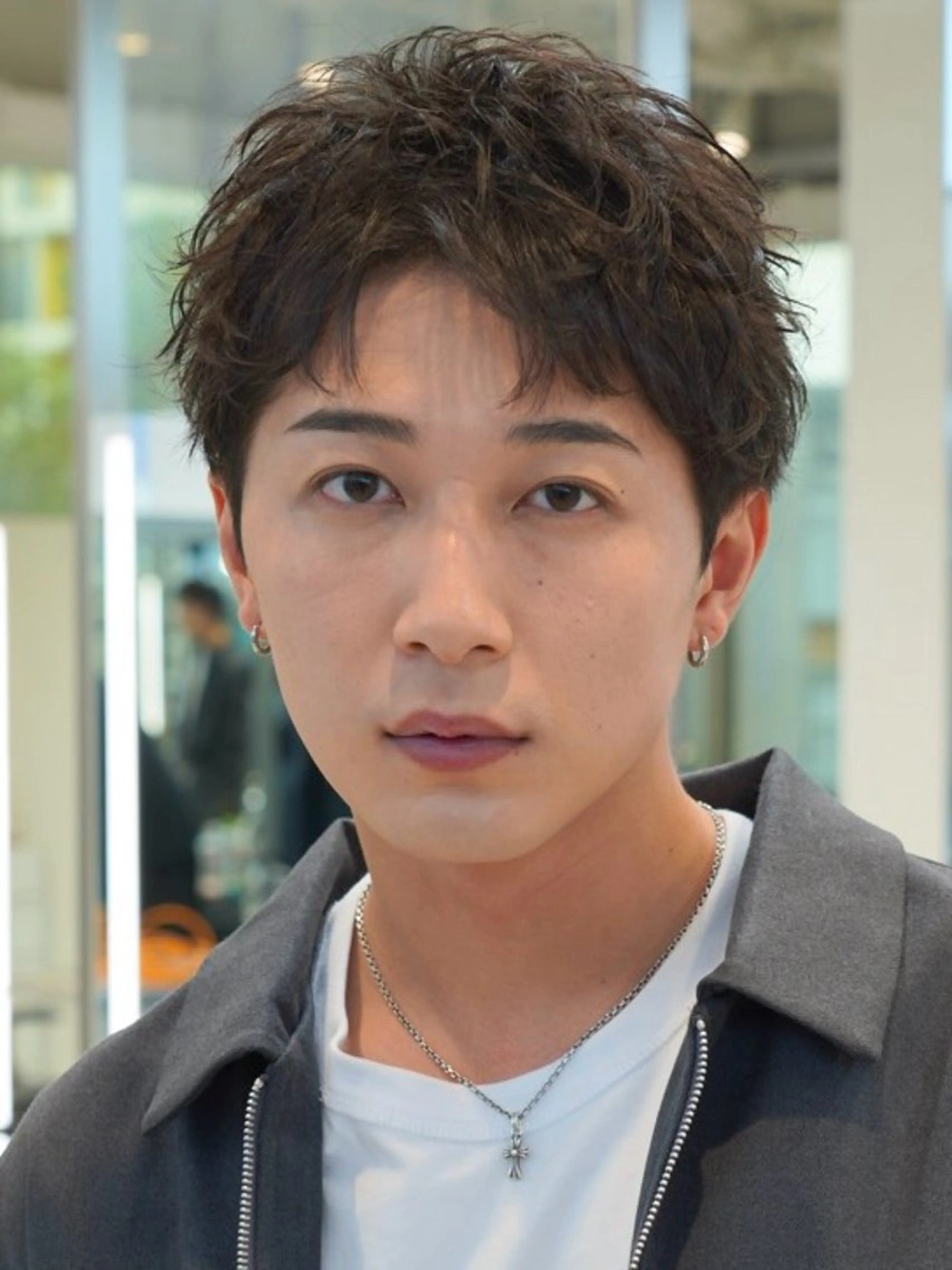 ショート パーマ メンズ アップバング スパイキーショート ショートヘア カット fifth栄所属・メンズパーマ 名古屋/水谷颯のヘアスタイル