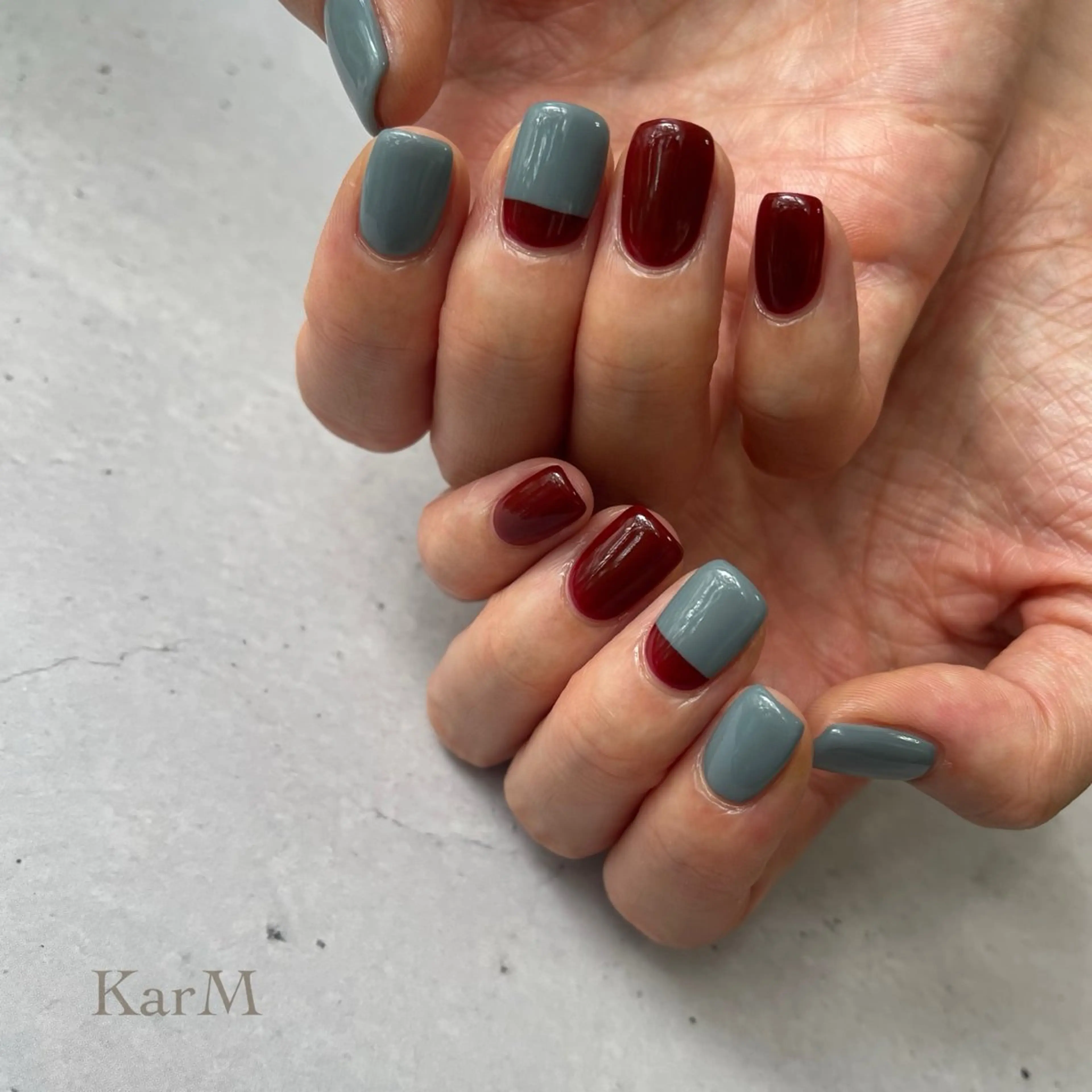 ネイル オーロラネイル チークネイル フットネイル フレンチネイル 韓国ネイル ハンドネイル ogino karinのネイルデザイン