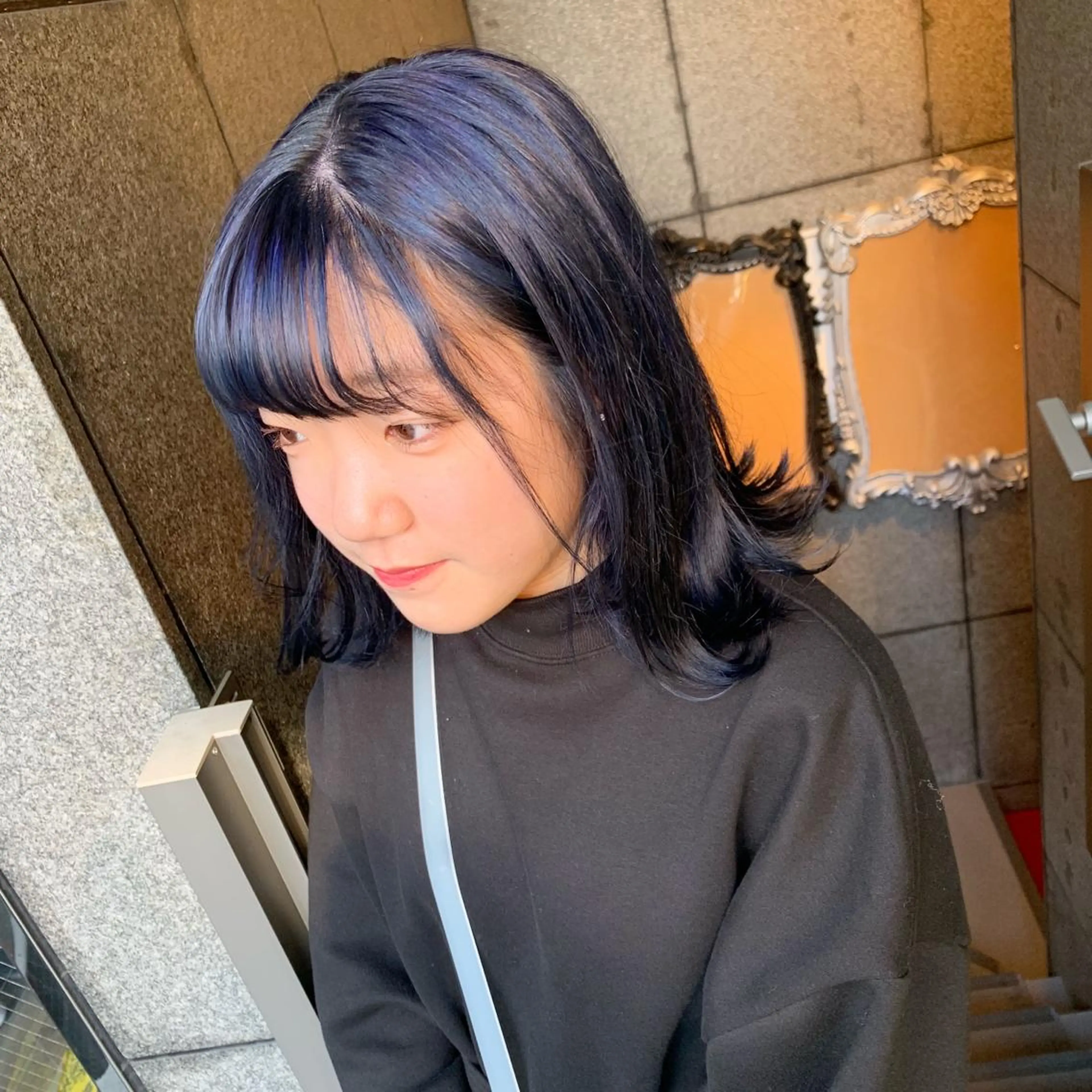 ミディアム カラー ピンクベージュ/新潟 万代/高橋桃葉🍑のヘアスタイル