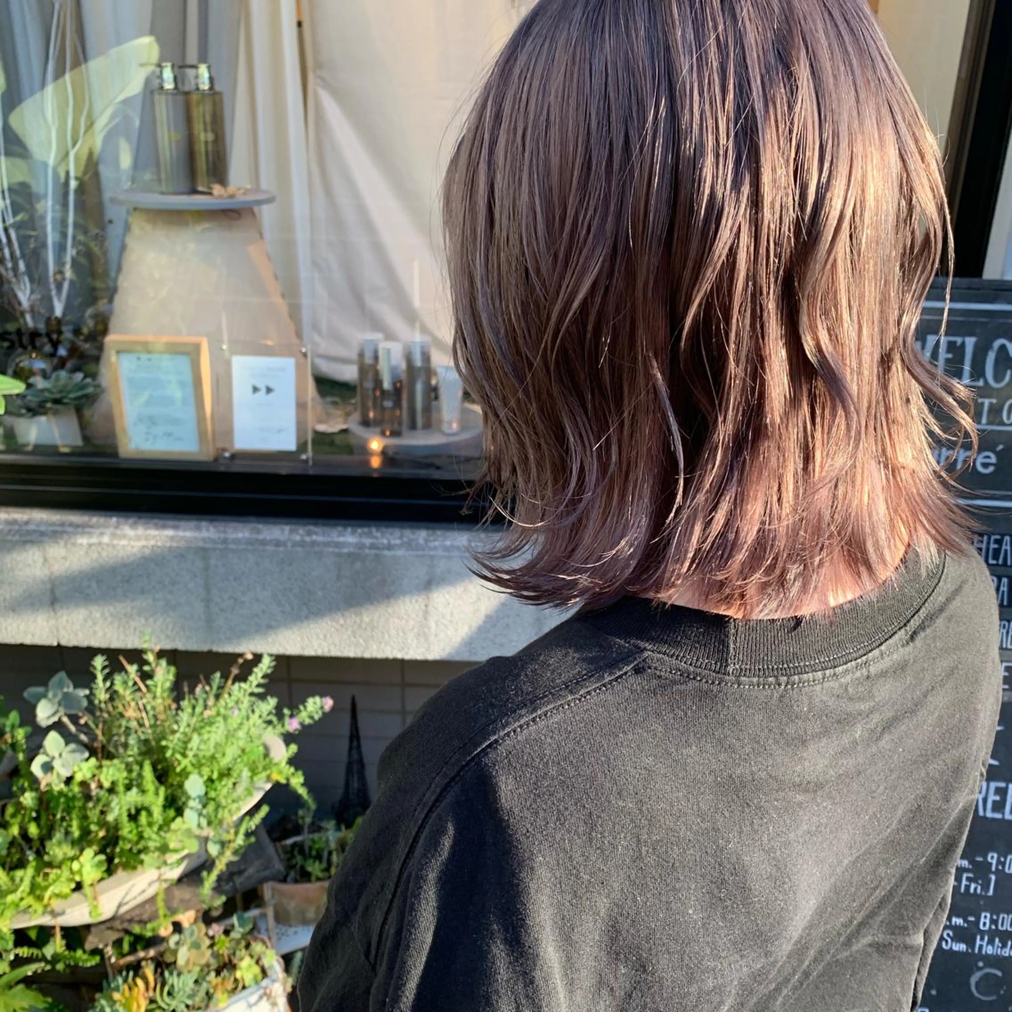 ミディアム ヘアカラー トリートメント 艶髪color💎髪 質改善ストレート大吉のヘアスタイル