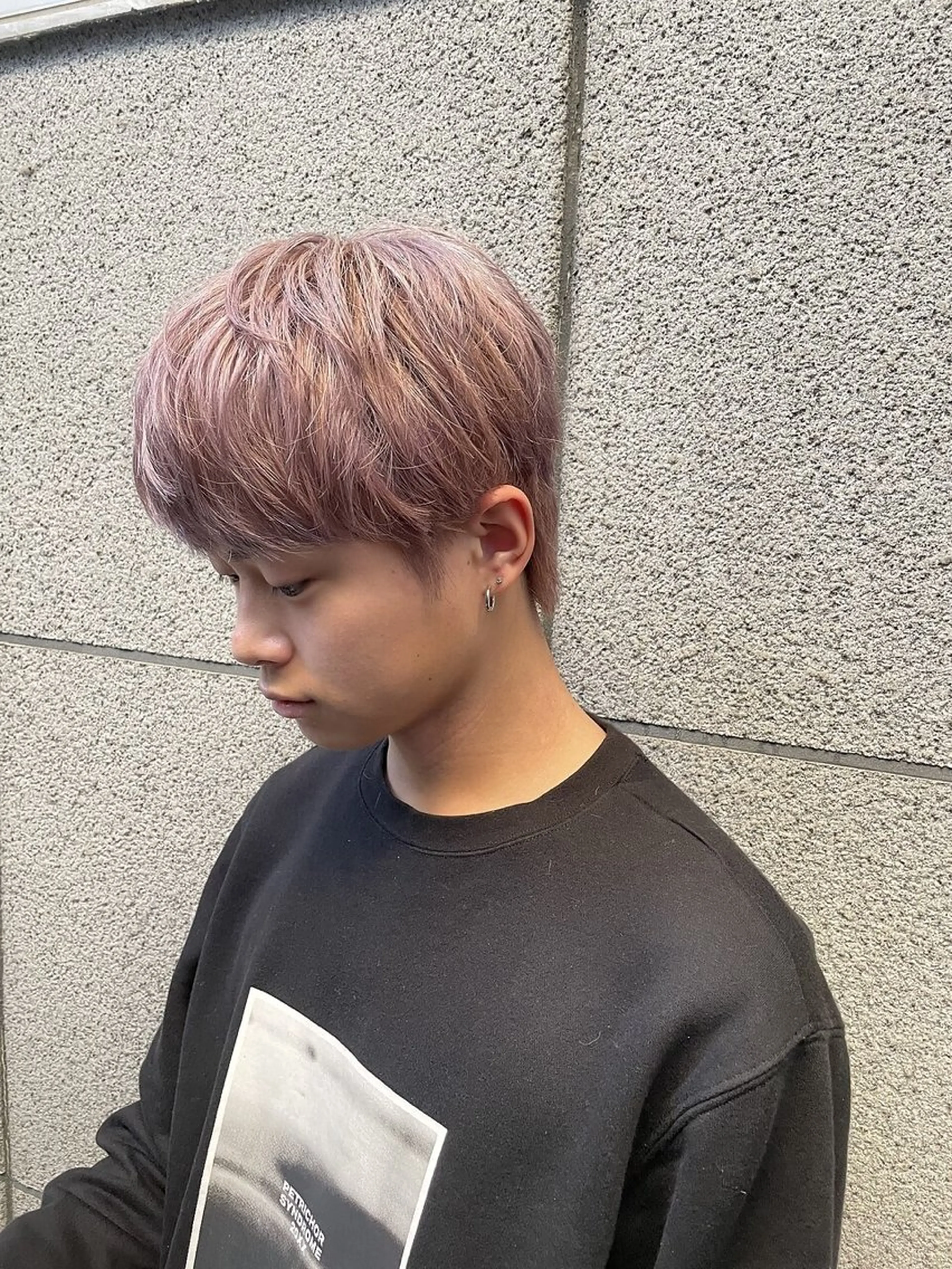 メンズ センターパート ダウンパーマ フェードカット フェザーパーマ カルマパーマ カット ヘアカラー MEN’SsalonHYPE所属・メンズカット/布施/ 秋山　涼のヘアスタイル