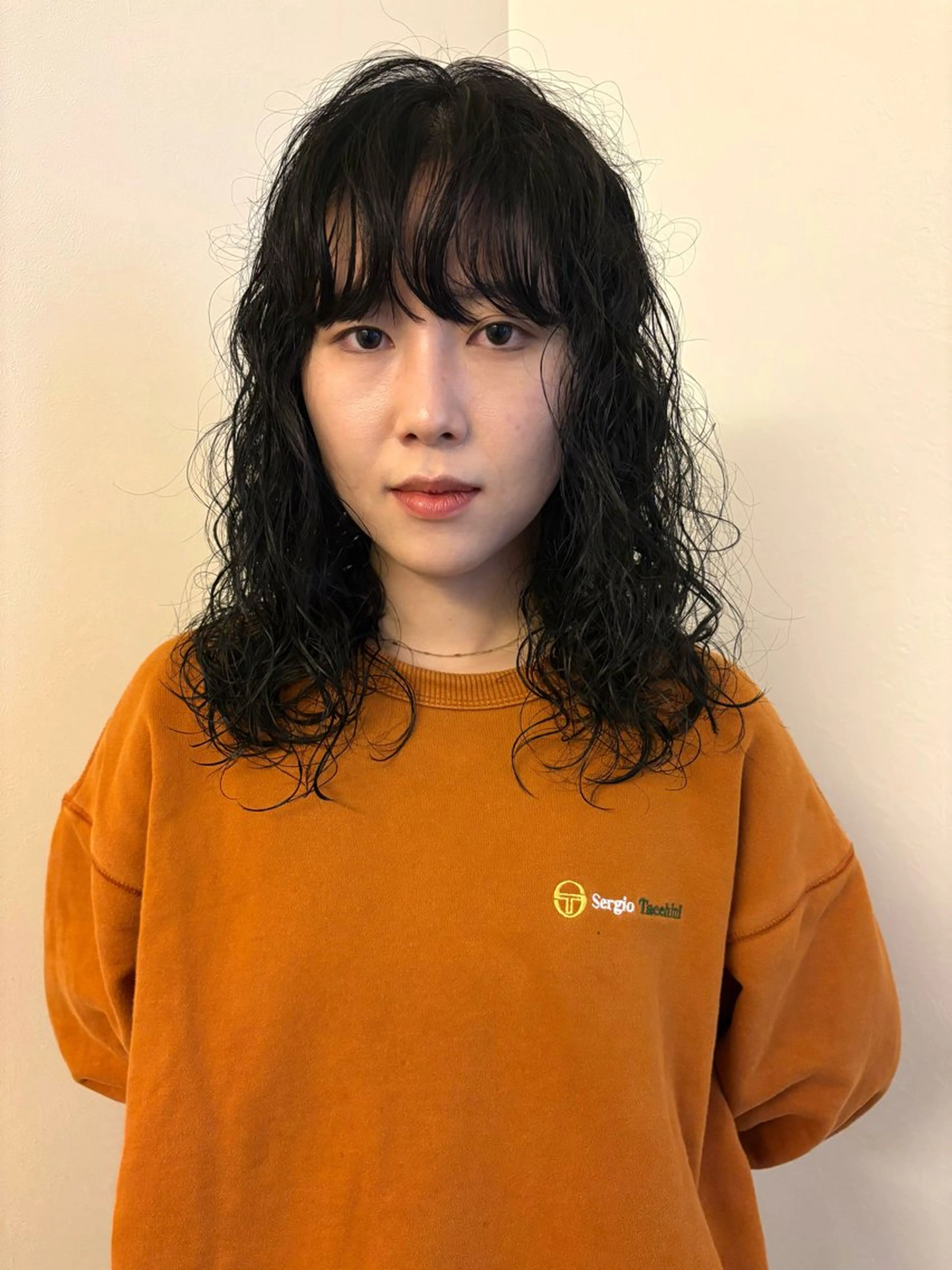 セミロング カラー パーマ セミロングパーマ カット ヘアカラー パーマ トリートメント 金井京介/レイヤー /ボブパーマのヘアスタイル