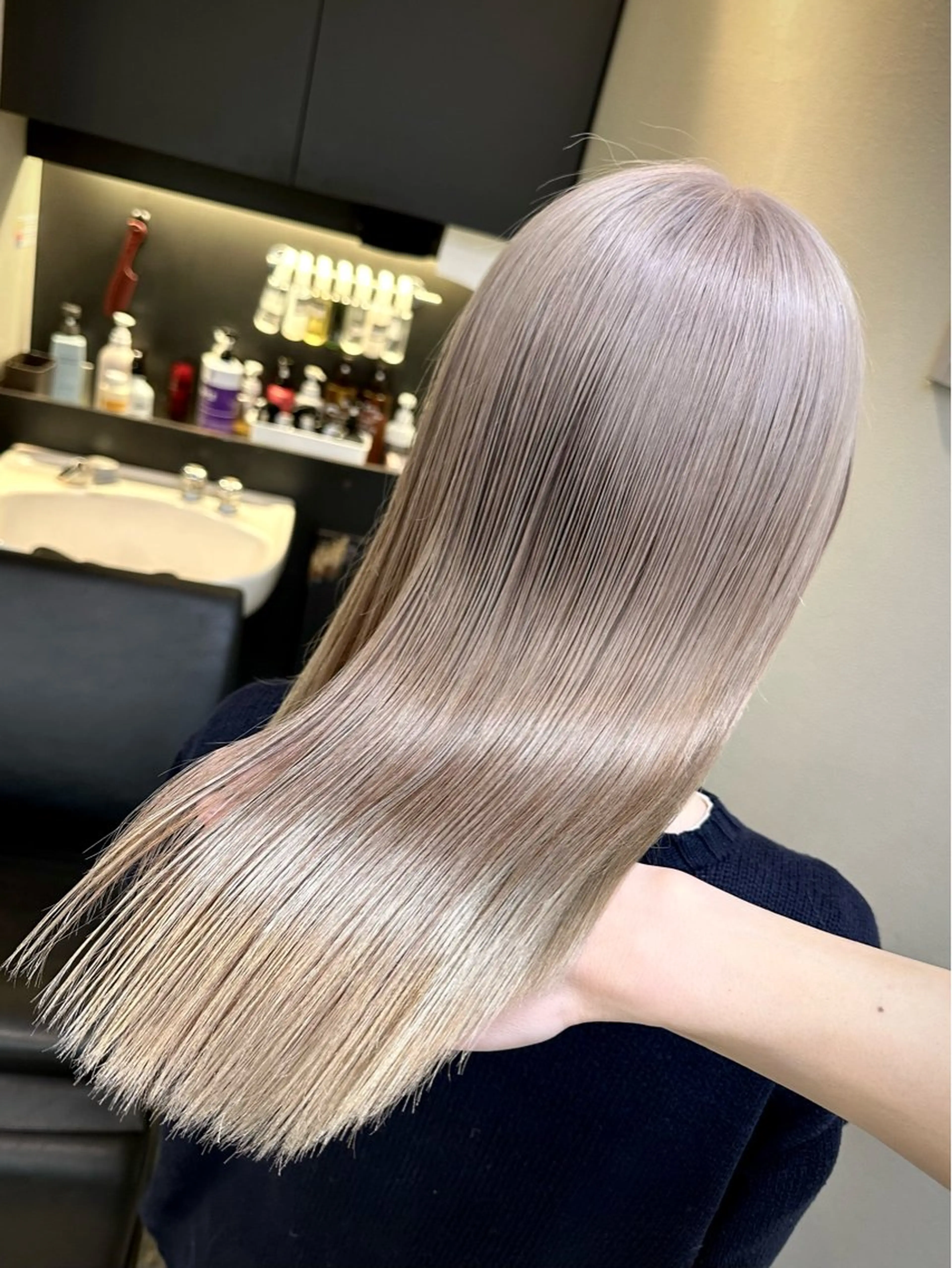 セミロング カラー 髪質改善 トリートメント 髪質改善特化サロン ICONIQ天神店のヘアスタイル