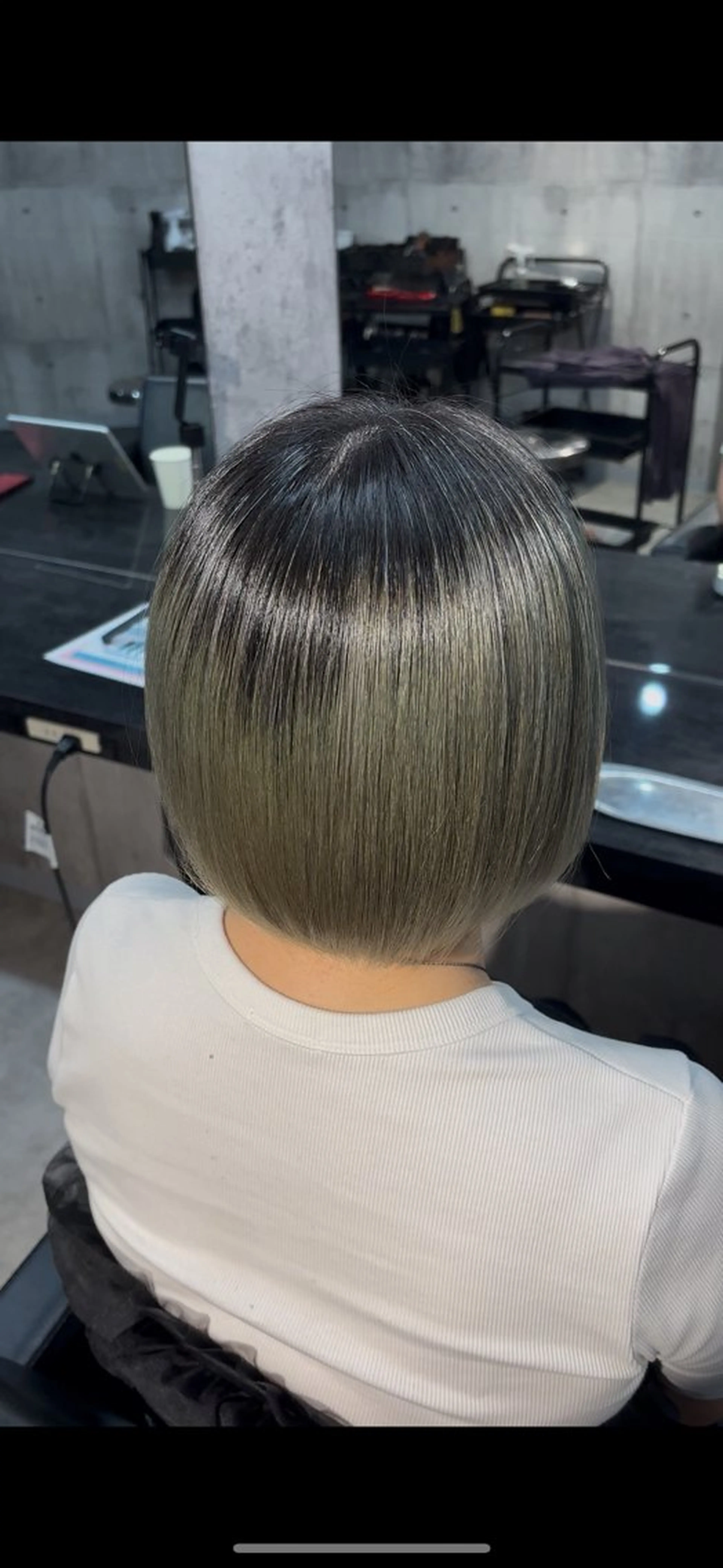 ミディアム 酸性ストレート 縮毛矯正 溝渕朋也 /髪質改善ストレートのヘアスタイル