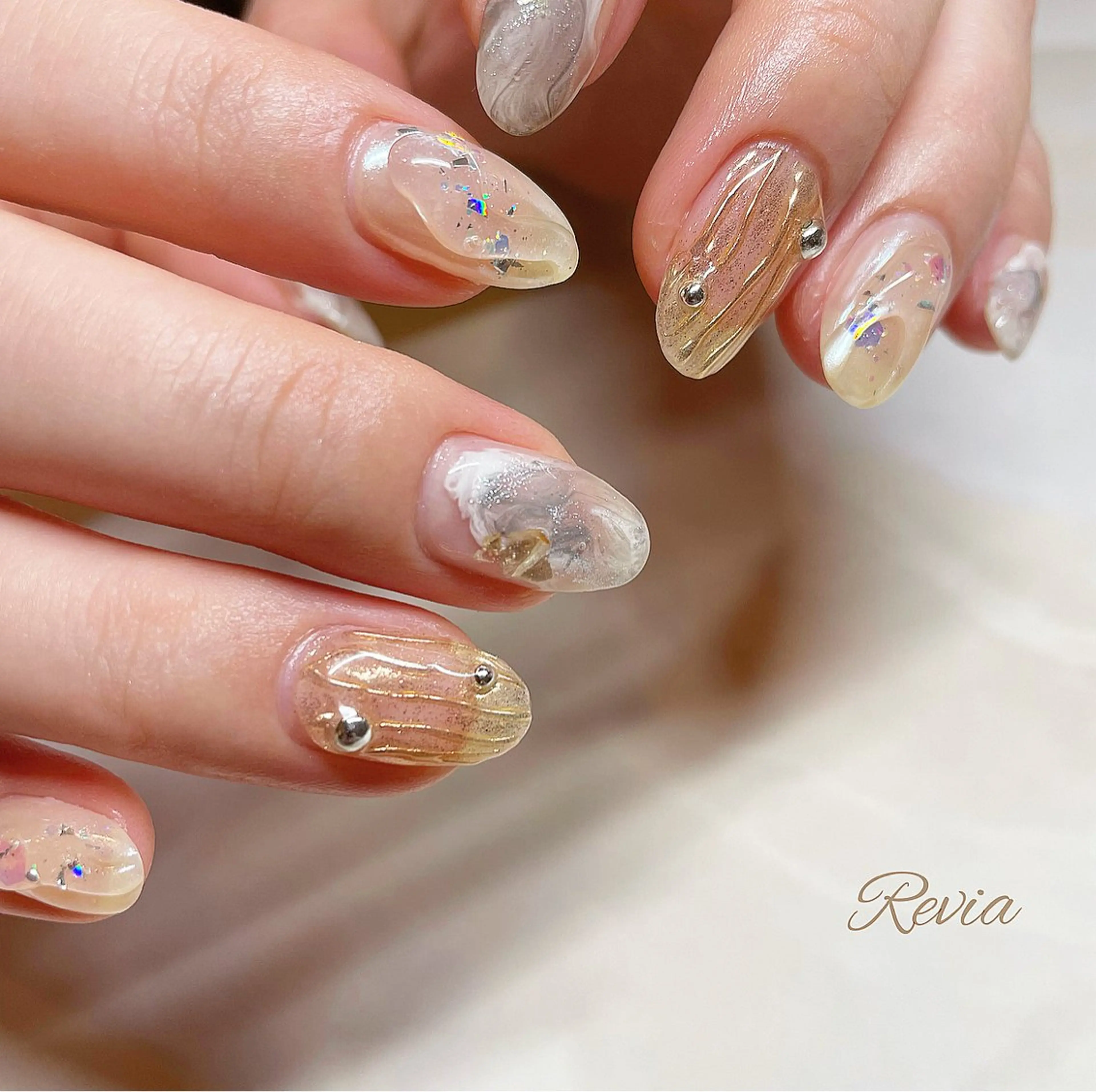 ネイル ハンドネイル revia所属・ERI Nailistのネイルデザイン