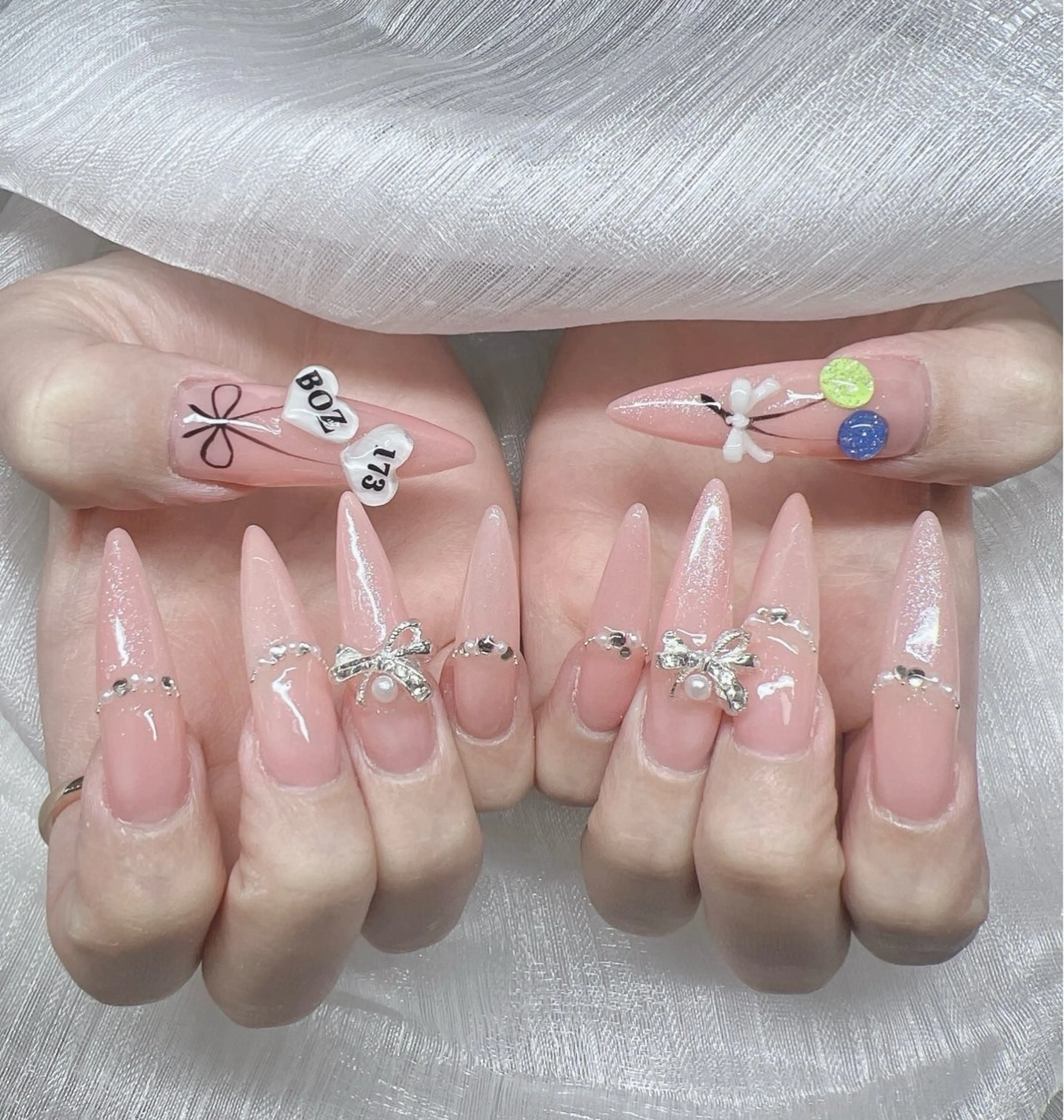 ネイル ハンドネイル Lee Nails チップ長さだし専門店のネイルデザイン