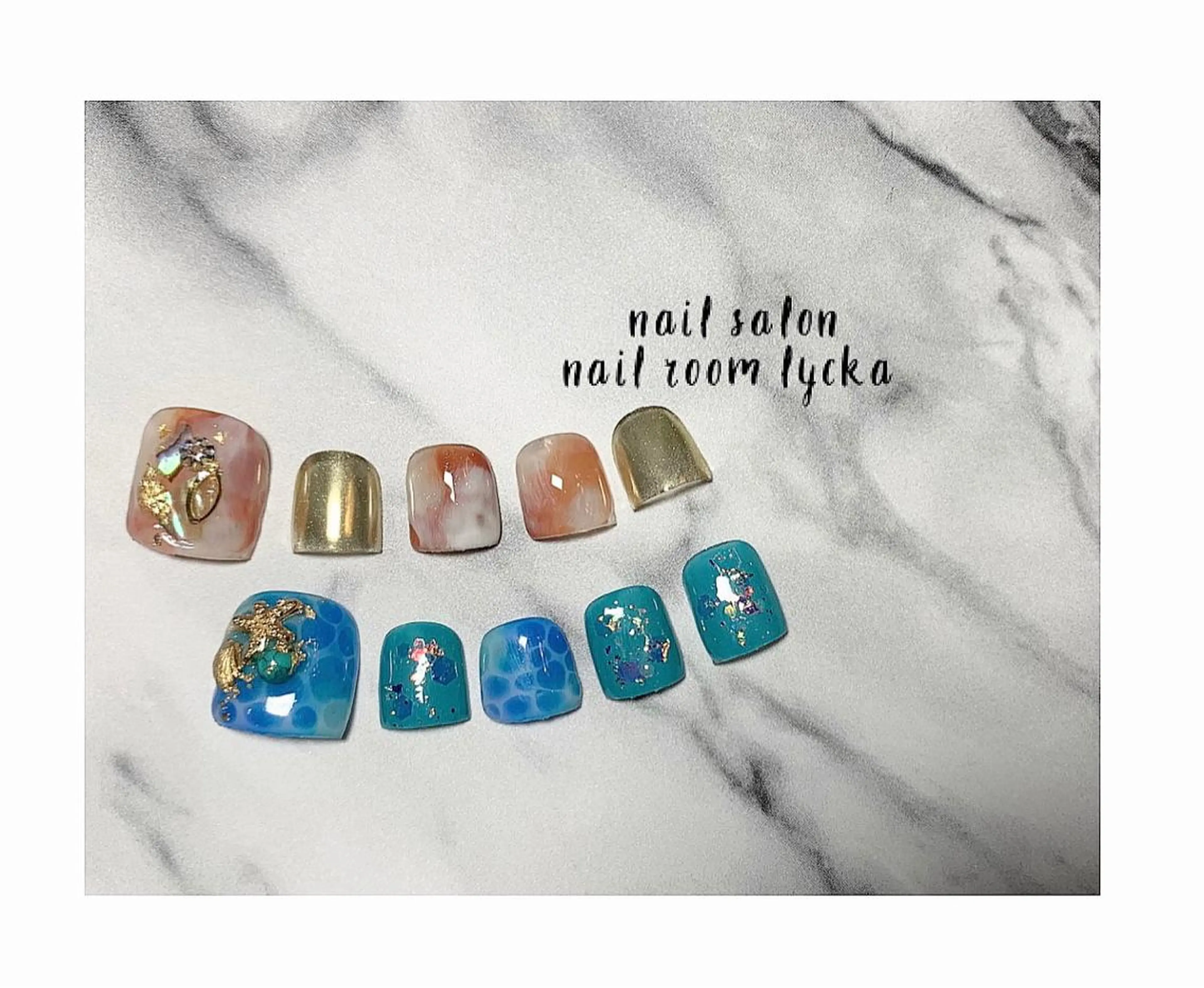 ネイル フットネイル ﾈｲﾙﾙｰﾑﾘｯｶ 𝐦𝐚𝐲𝐮のネイルデザイン