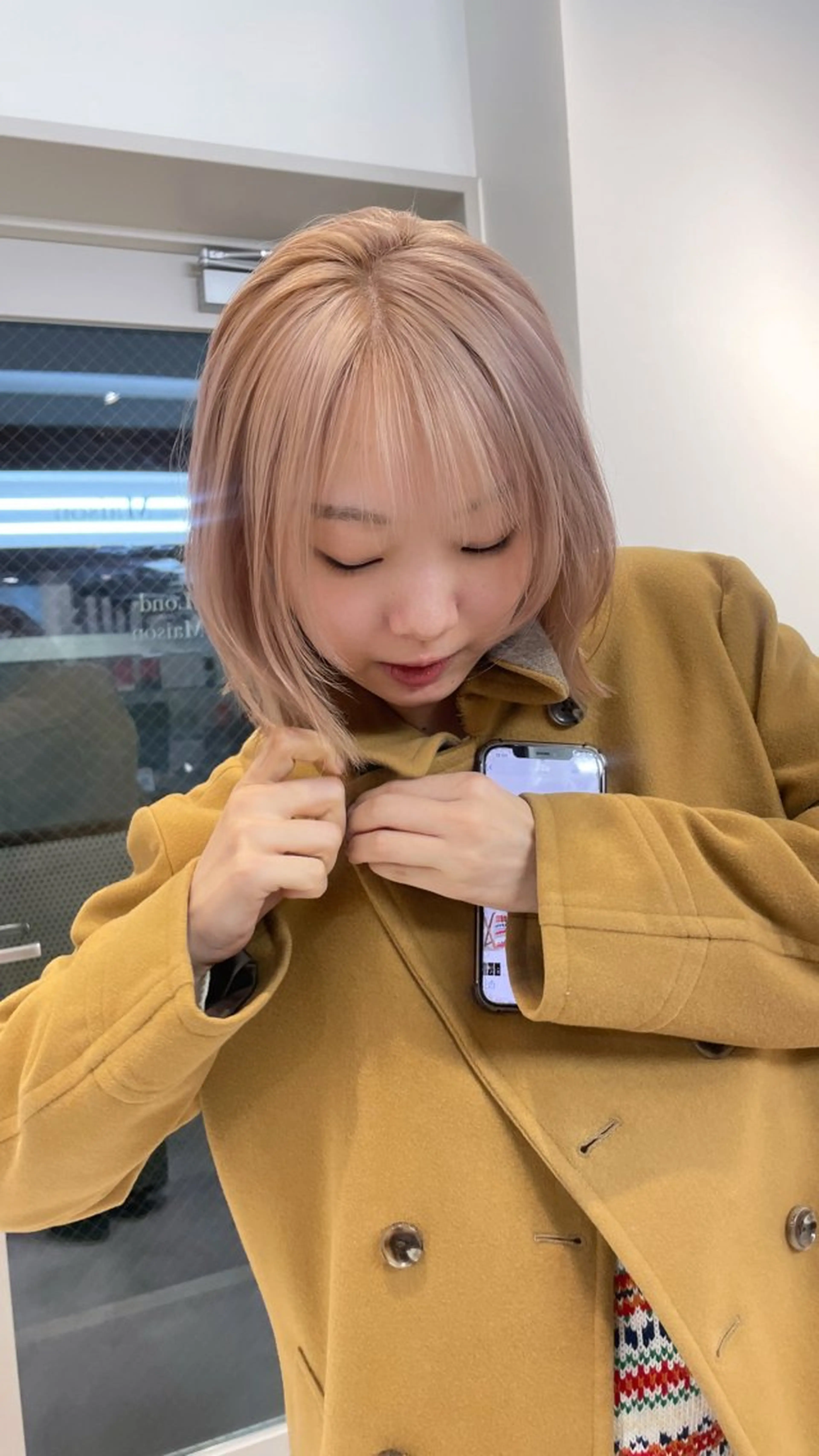 ショート カラー ブリーチ ハイトーンカラー ボブ 髪質改善 韓国風ヘア ヘアカラー トリートメント レイヤー/ブリーチ ♥️【木坂 桃歌】のヘアスタイル