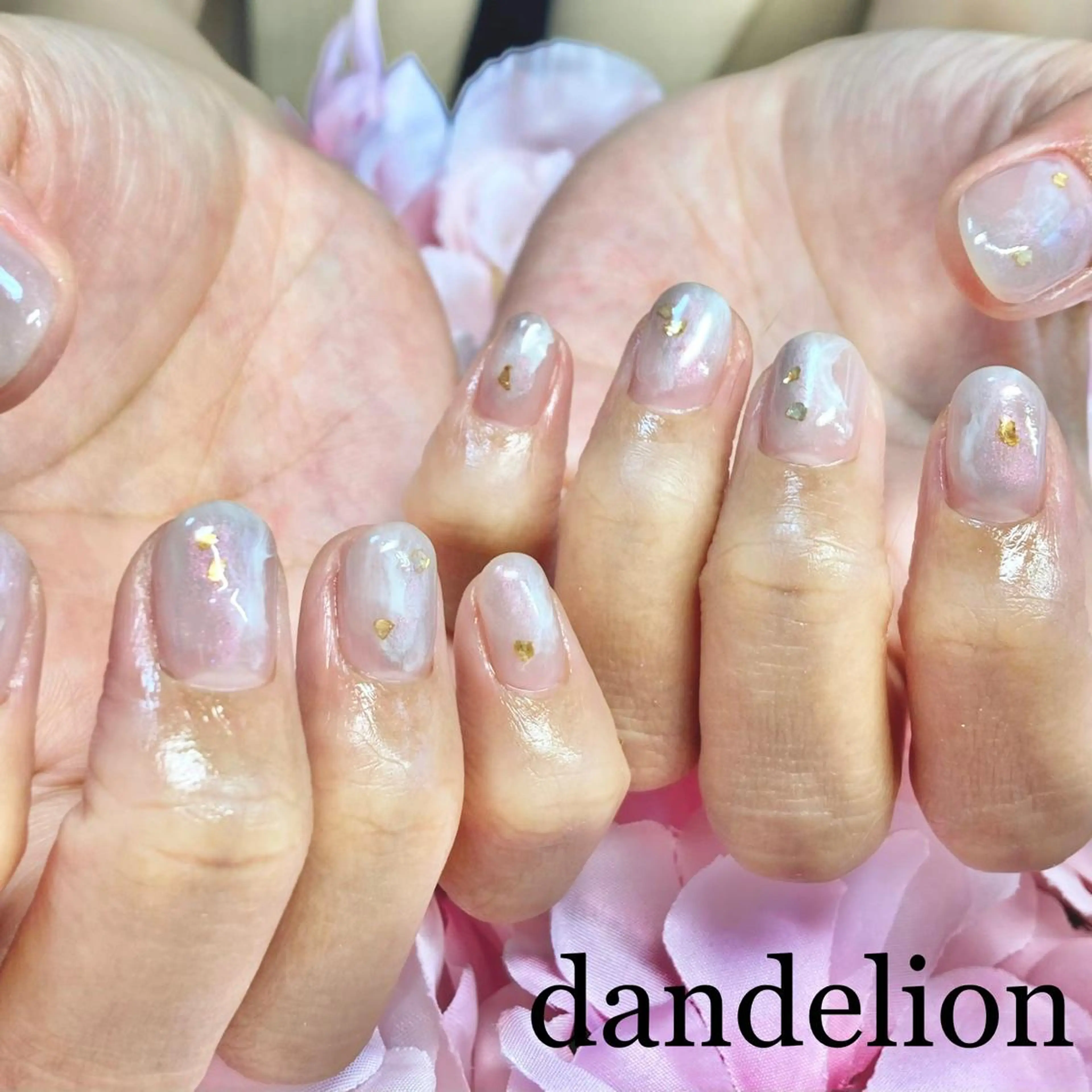 ネイル ハンドネイル ハンドケア dandelion ダンデライオンのネイルデザイン