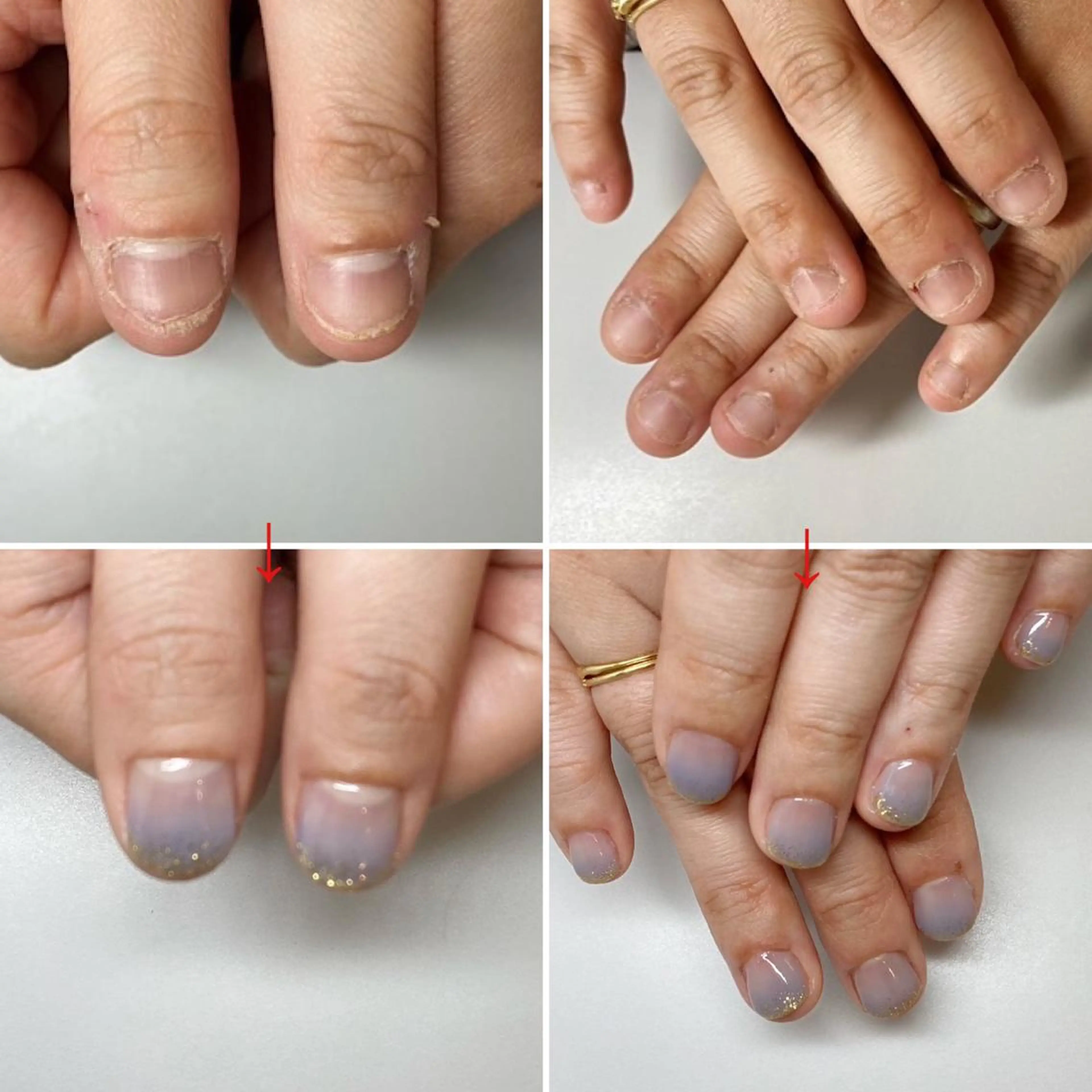 ネイル グラデーション ラメ(グリッター) ネイルサロンアリューム所属・ネイルサロン アリュームのネイルデザイン