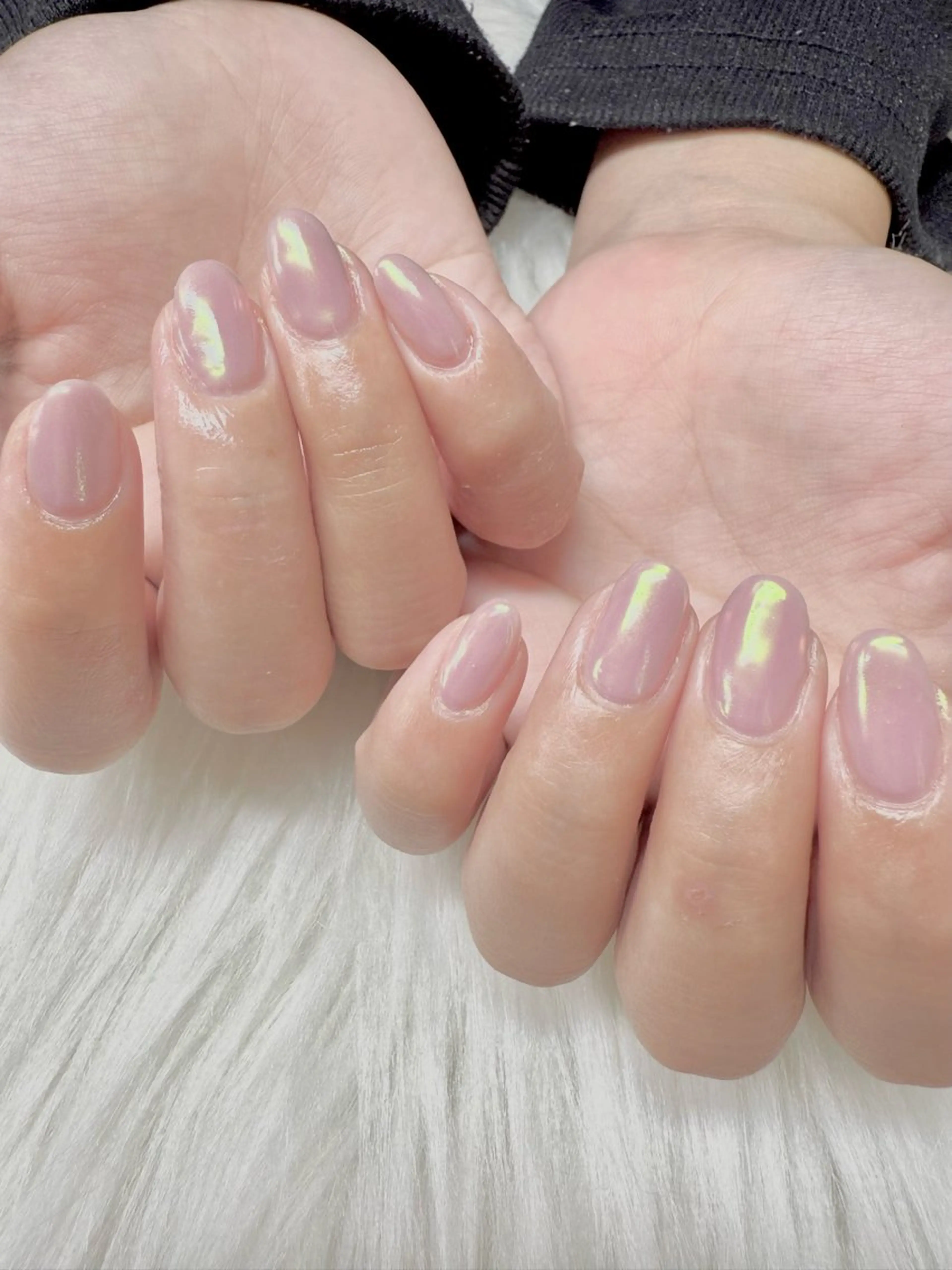 ネイル ミラーネイル ワンカラーネイル ピンク シンプルネイル ハンドネイル ネイルサロンミスユー所属・miss you ♡ Miyuuのネイルデザイン