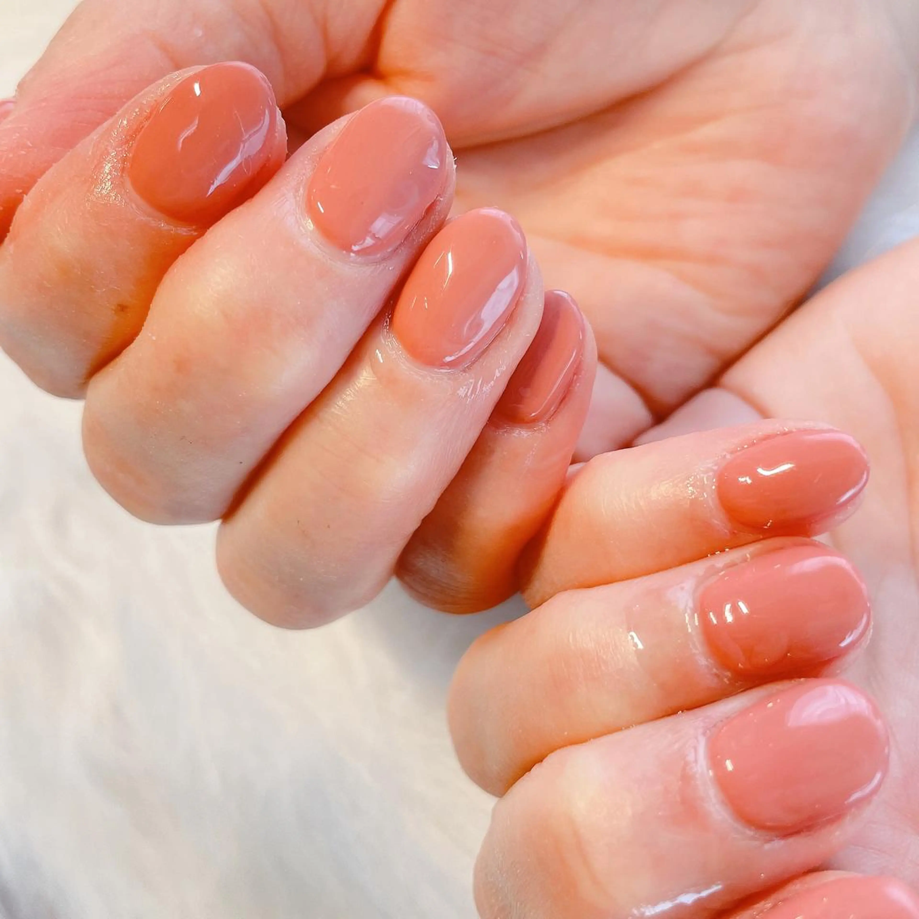 ネイル 23時まで❤︎韓国、 ワンホンネイルのネイルデザイン