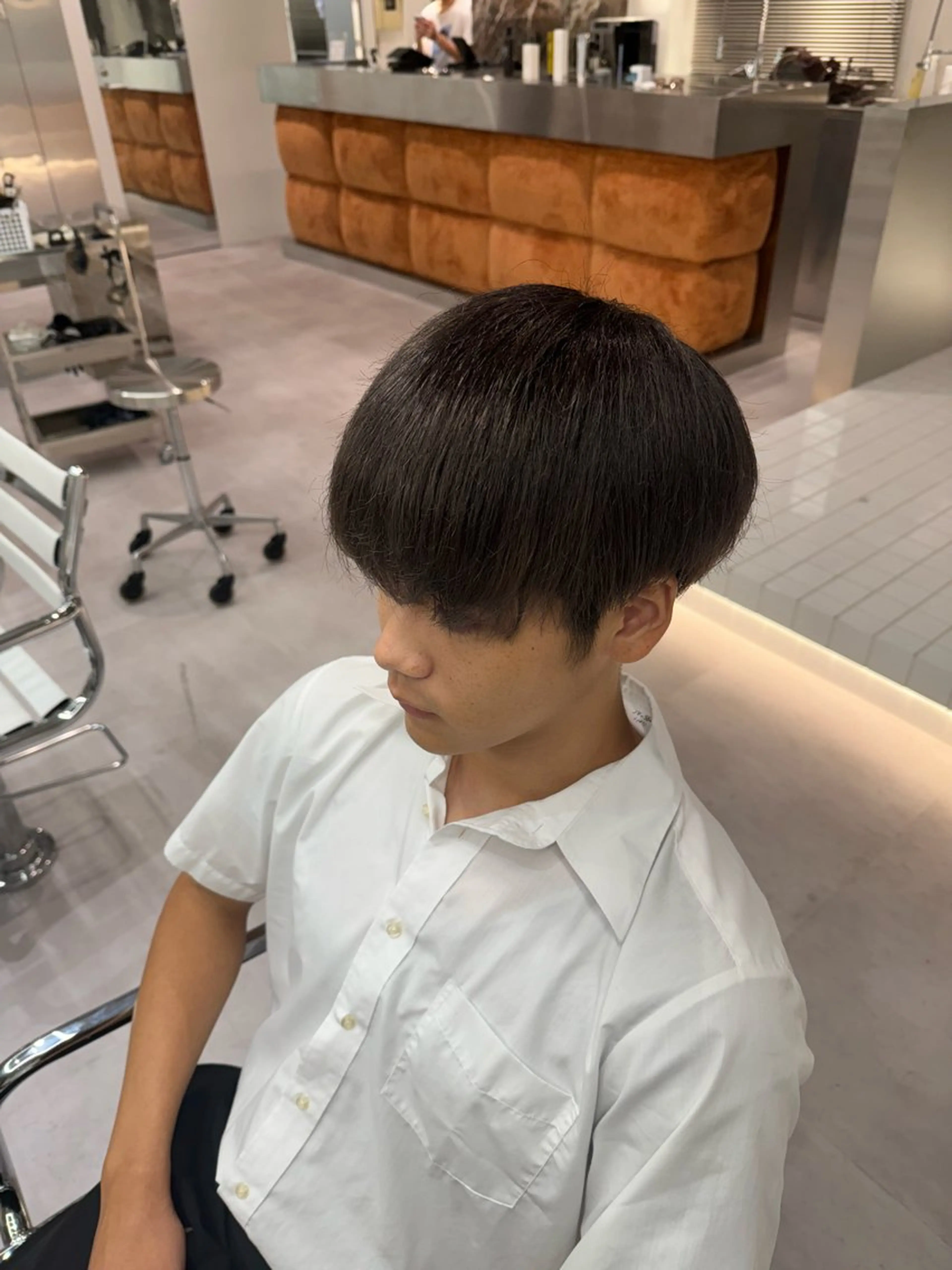 カラー パーマ メンズ 黒髪 透明感カラー ブリーチ/パーマ特化 片平和寿のヘアスタイル