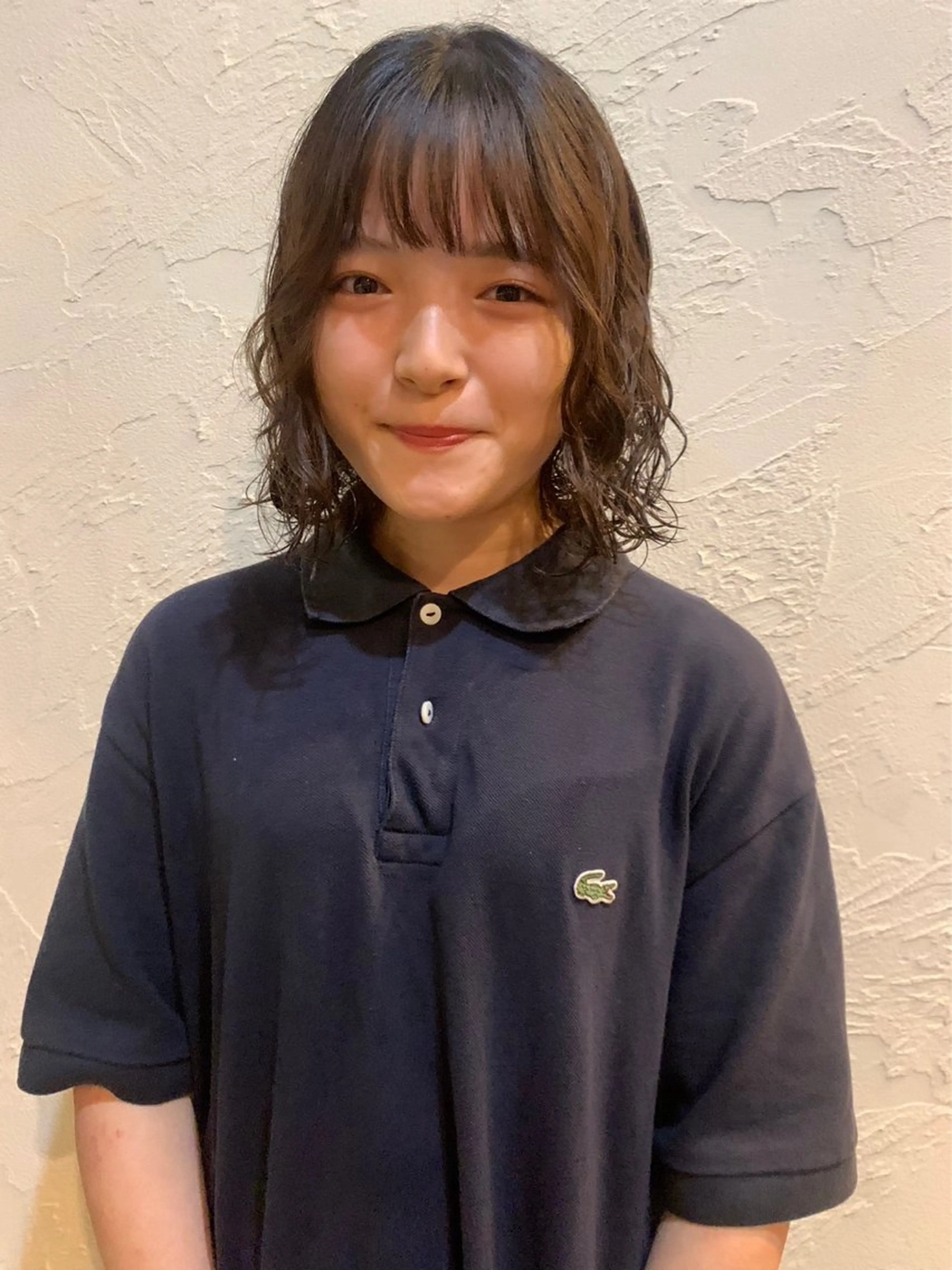 ミディアム パーマ ミディアムパーマ カット パーマ 松野 心音のヘアスタイル