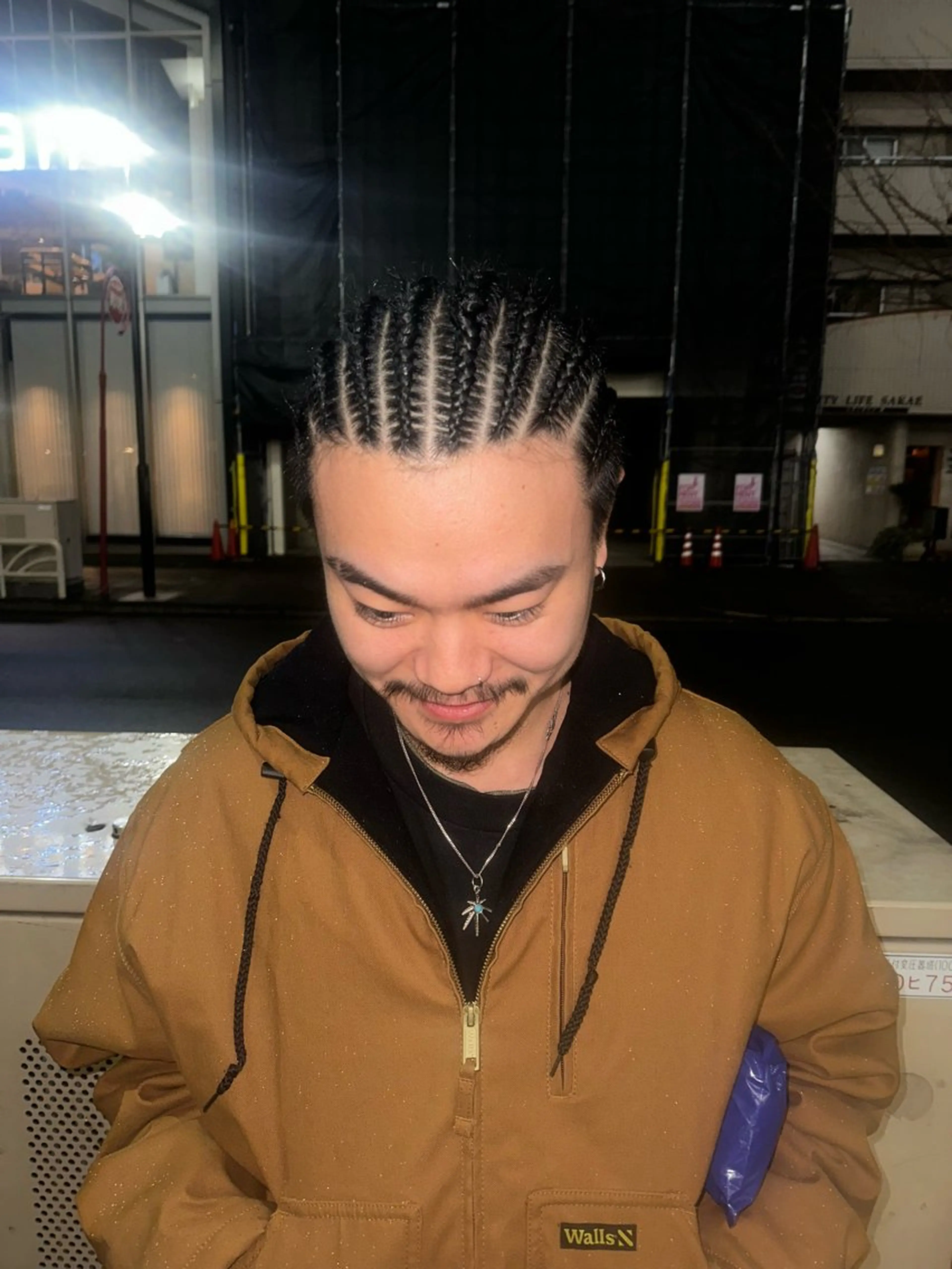 cornrow6本の写真
