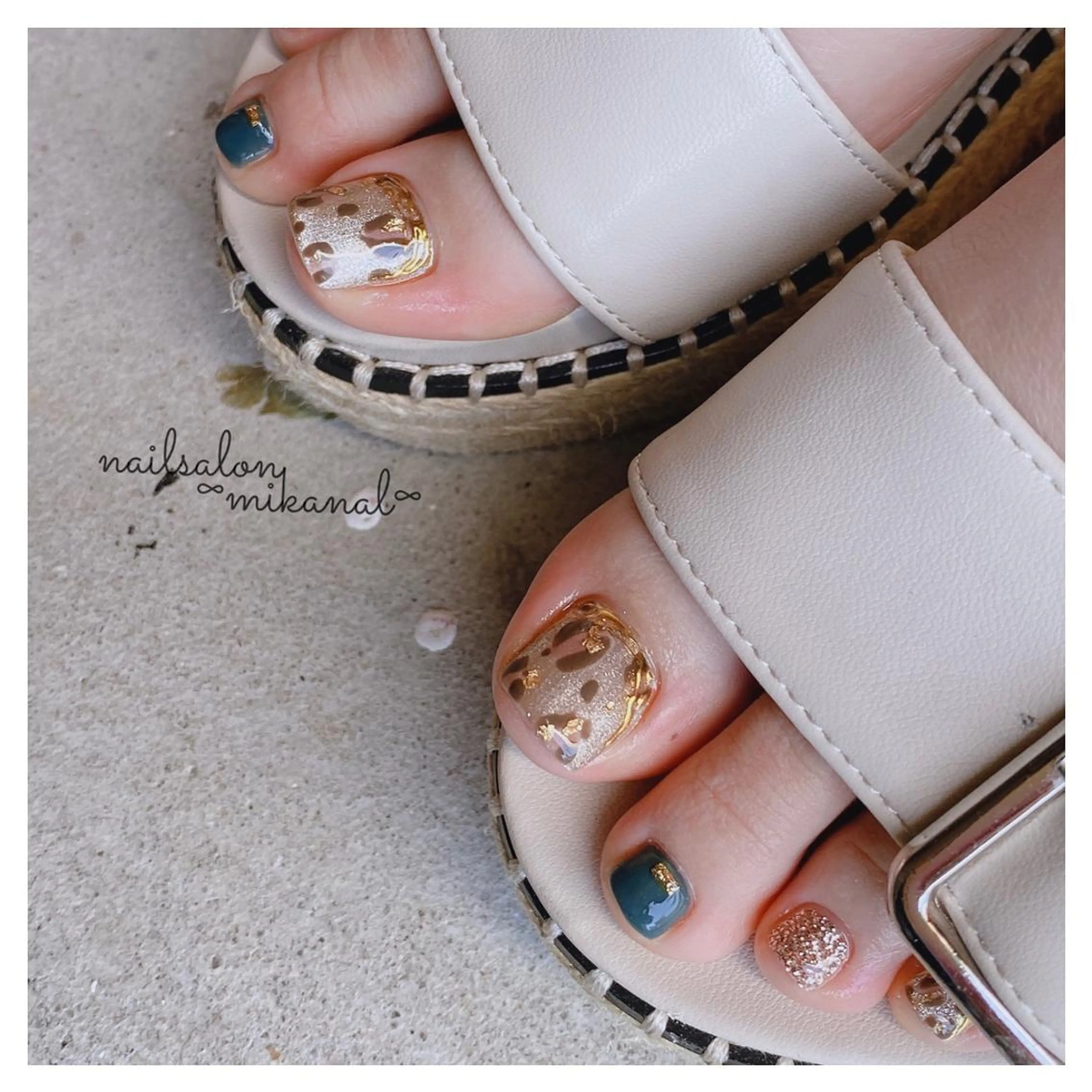 ネイル フットネイル フットネイル nail salon  ∞ mikanal ∞所属・nailsalon ∞ ﾐｶﾅﾙ ∞のネイルデザイン