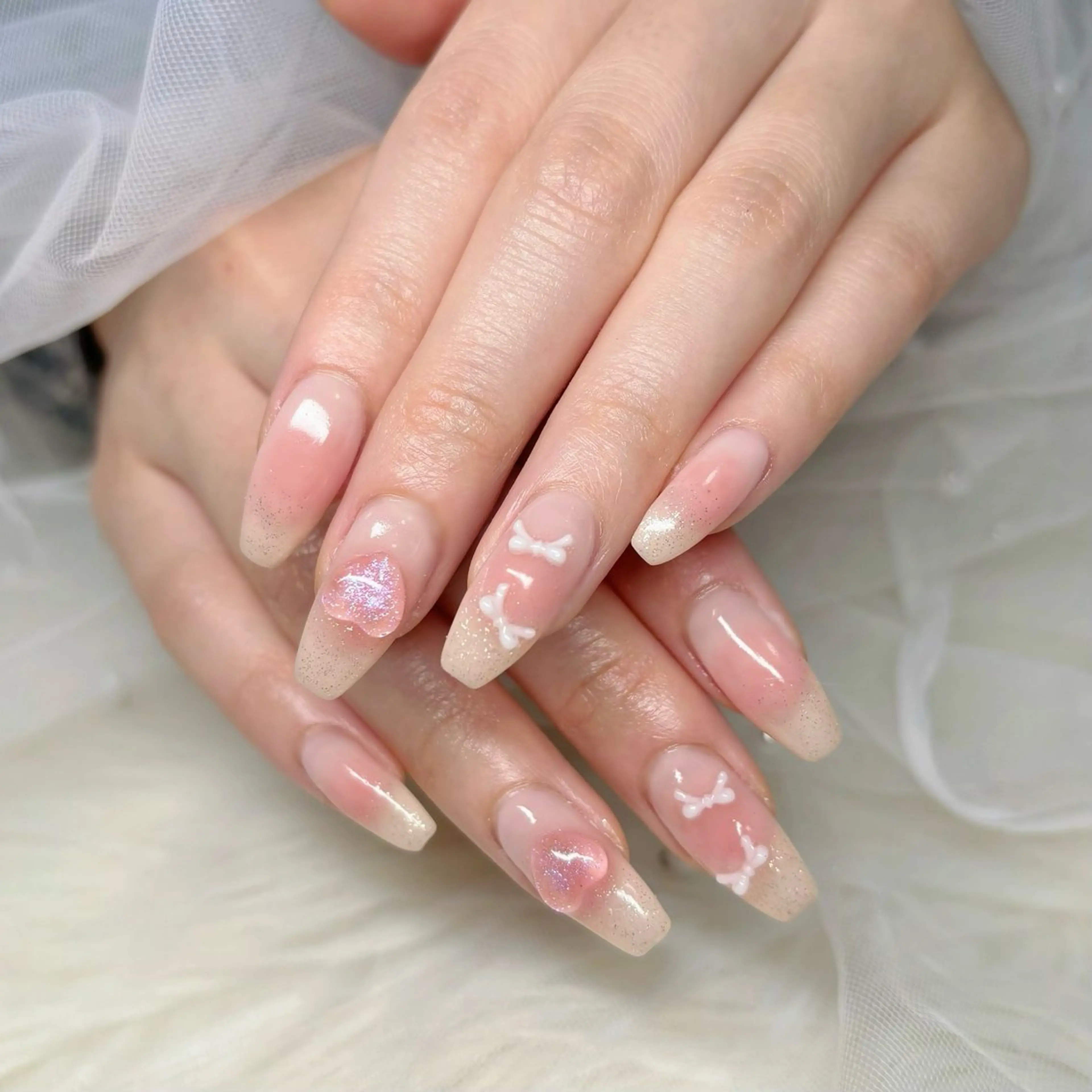 ネイル チークネイル ハンドネイル Y🩵 Jasmineのネイルデザイン