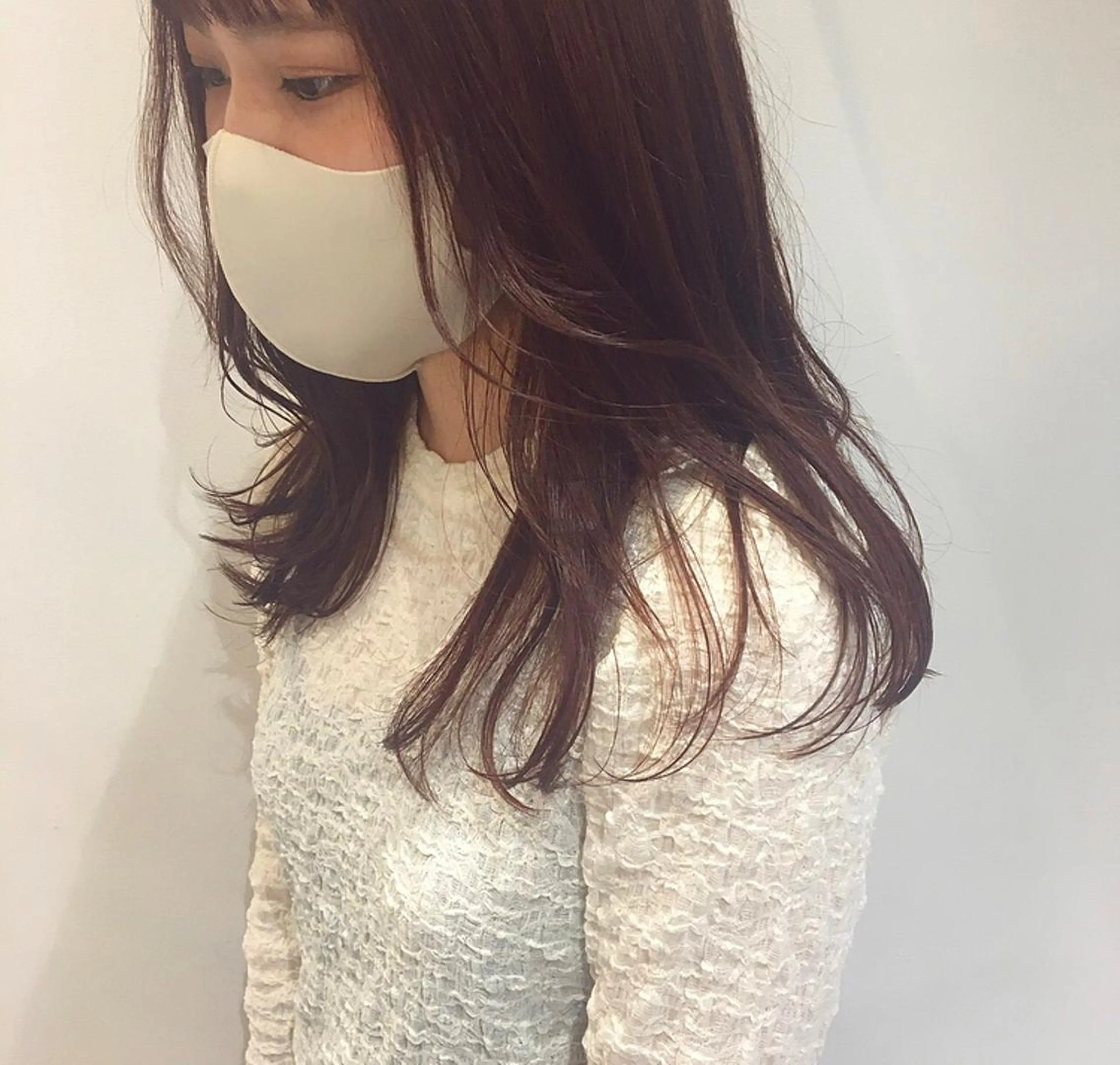 ロング カラー カシス ピンクカラー volta∞knot所属・狩野 羅夢のヘアスタイル