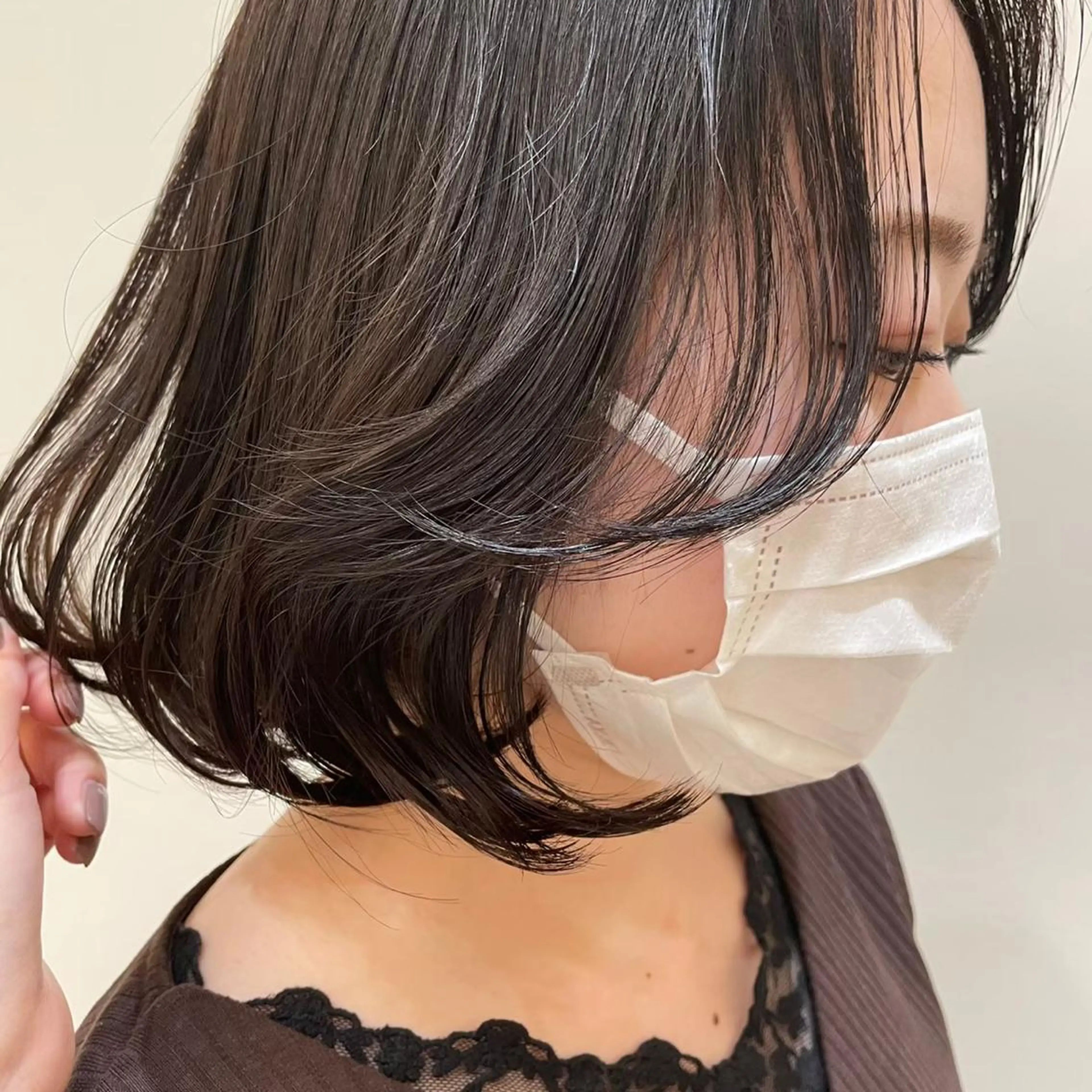 ミディアム 韓国ネイル🤍 イワサキ　リコ🍒のネイルデザイン