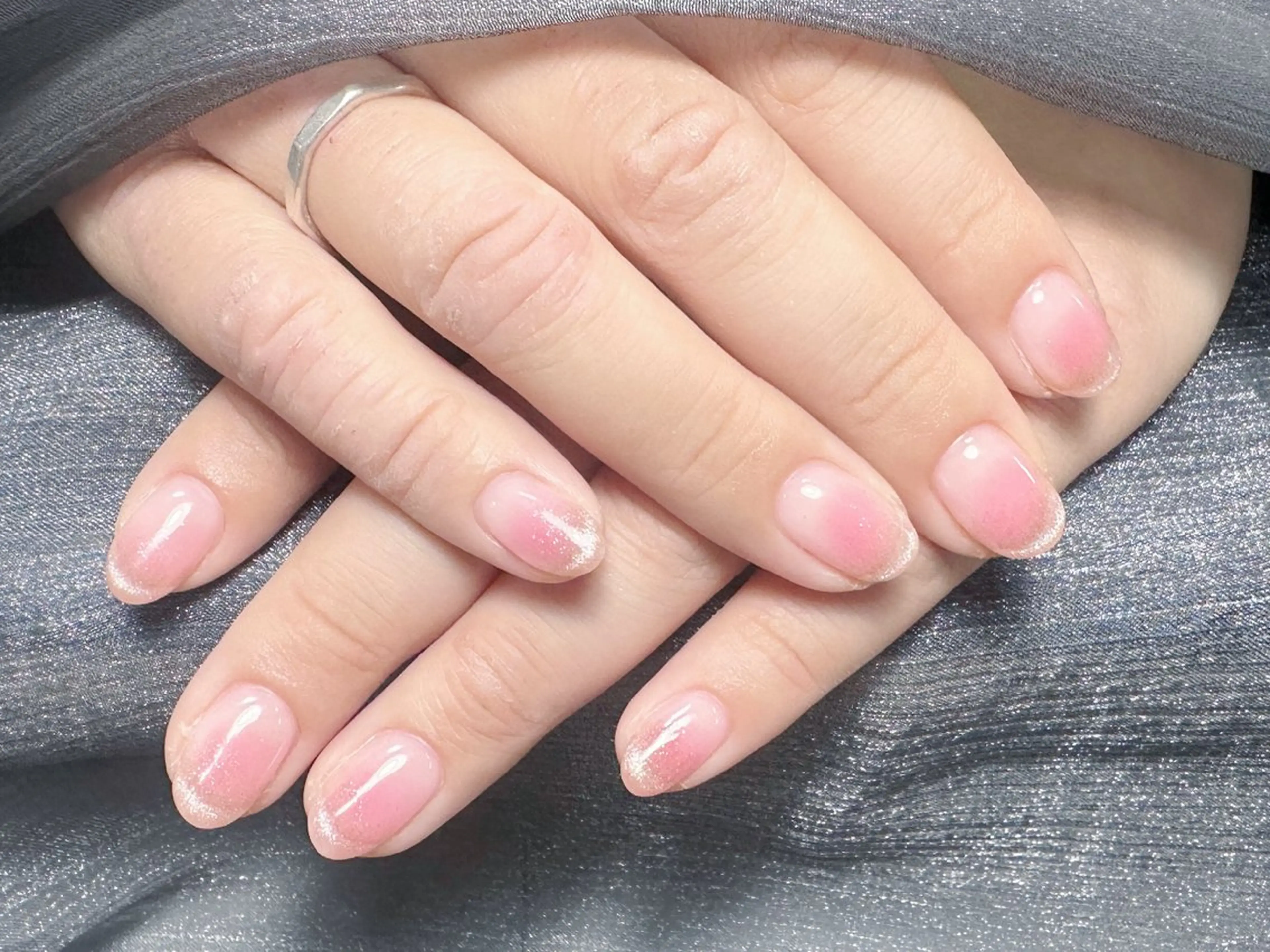 ネイル チークネイル 長さ出し フレンチネイル グラデーション マグネットネイル ハンドネイル ハンドケア 💕Dreamy KIYO💕のネイルデザイン