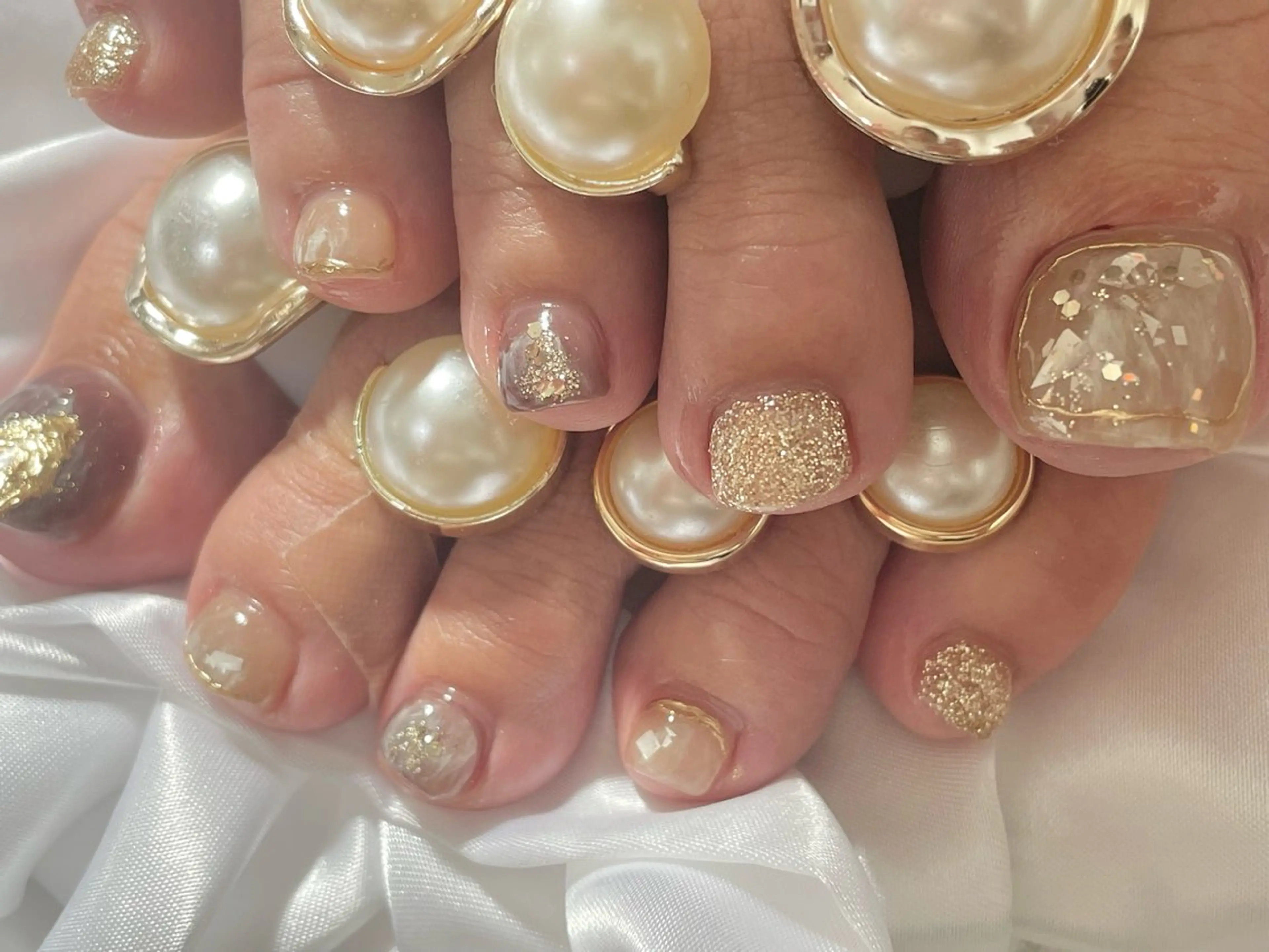 ネイル フットネイル ニュアンスネイル 宮當 絵里果のネイルデザイン