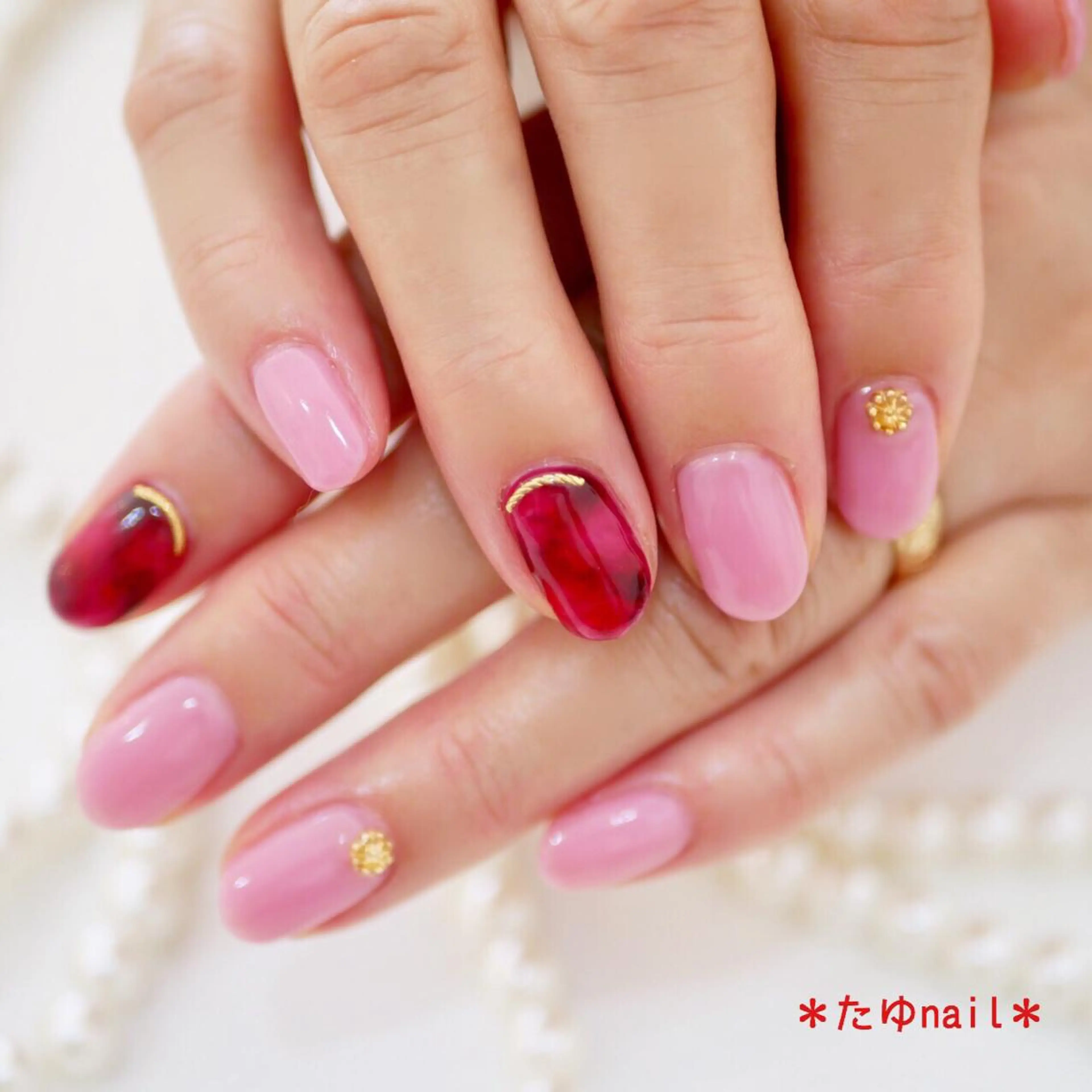 ネイル ハンドネイル ネイルサロン・ネイルスクール　たゆnail所属・ネイルサロン 【たゆnail】のネイルデザイン