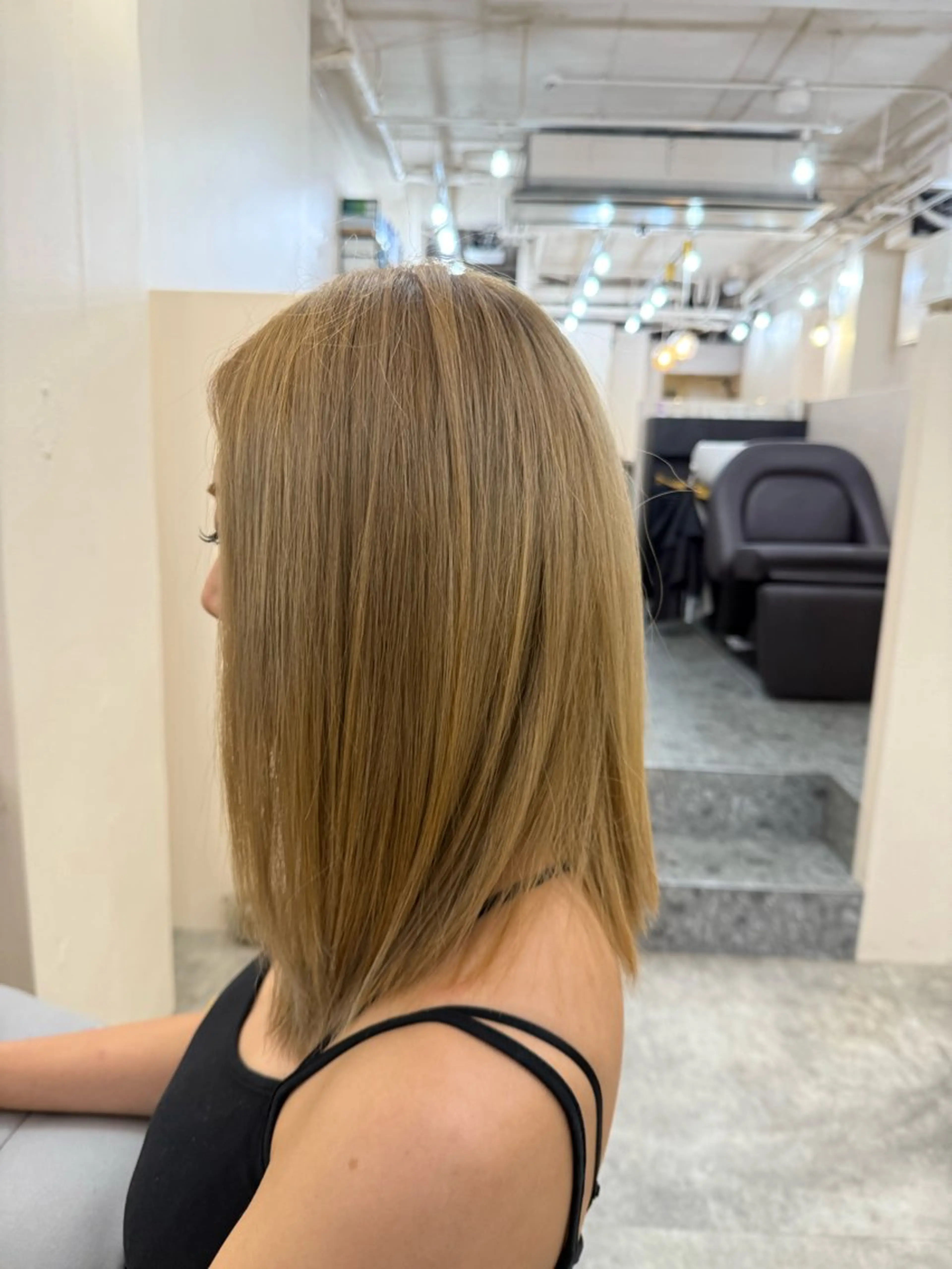 ミディアム ヘアカラー サラツヤ縮毛矯正✨ モデル募集(藤野)のヘアスタイル