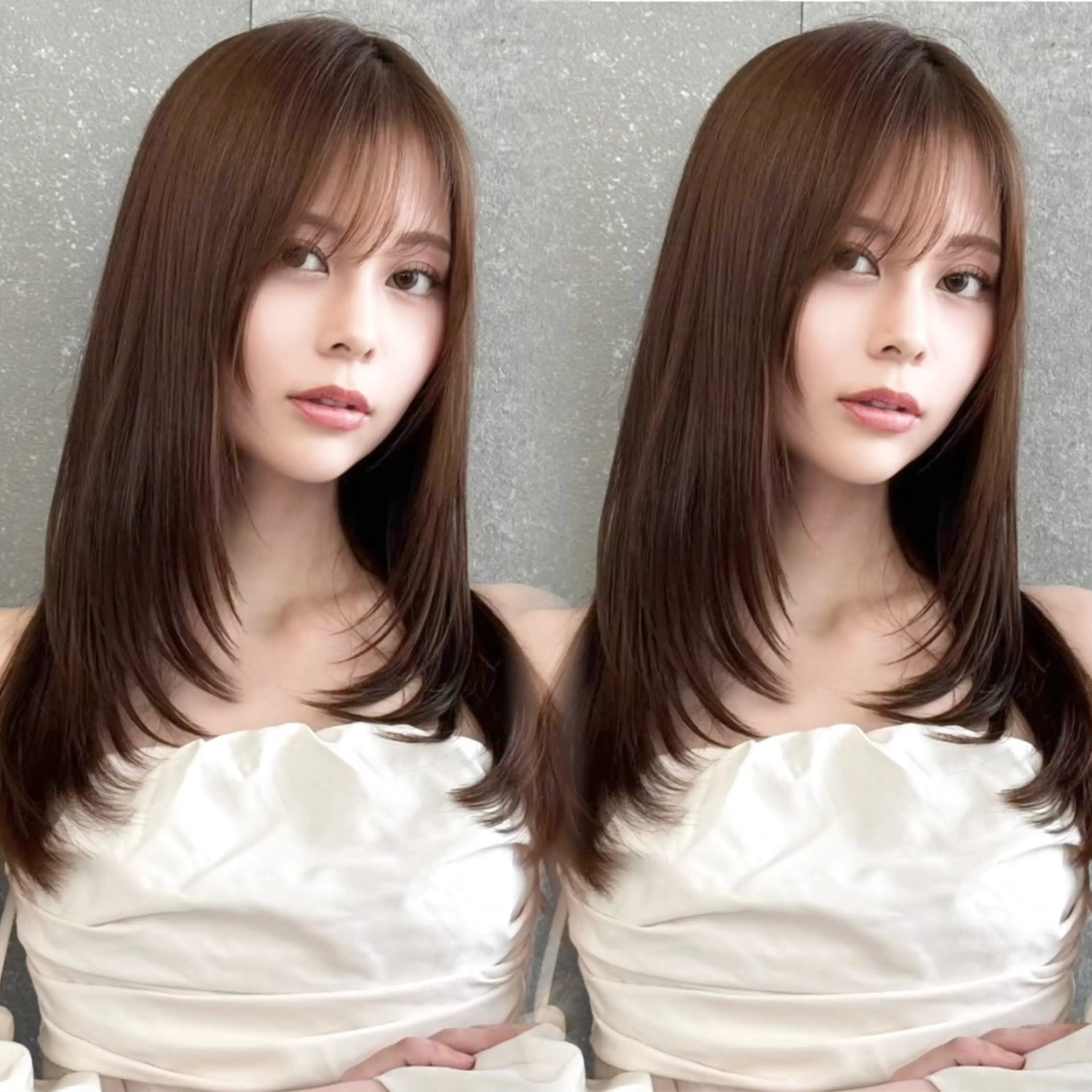 ロング カラー ヘアアレンジ カット ヘアカラー トリートメント 巻きラク♡レイヤー 🦢こころのヘアスタイル