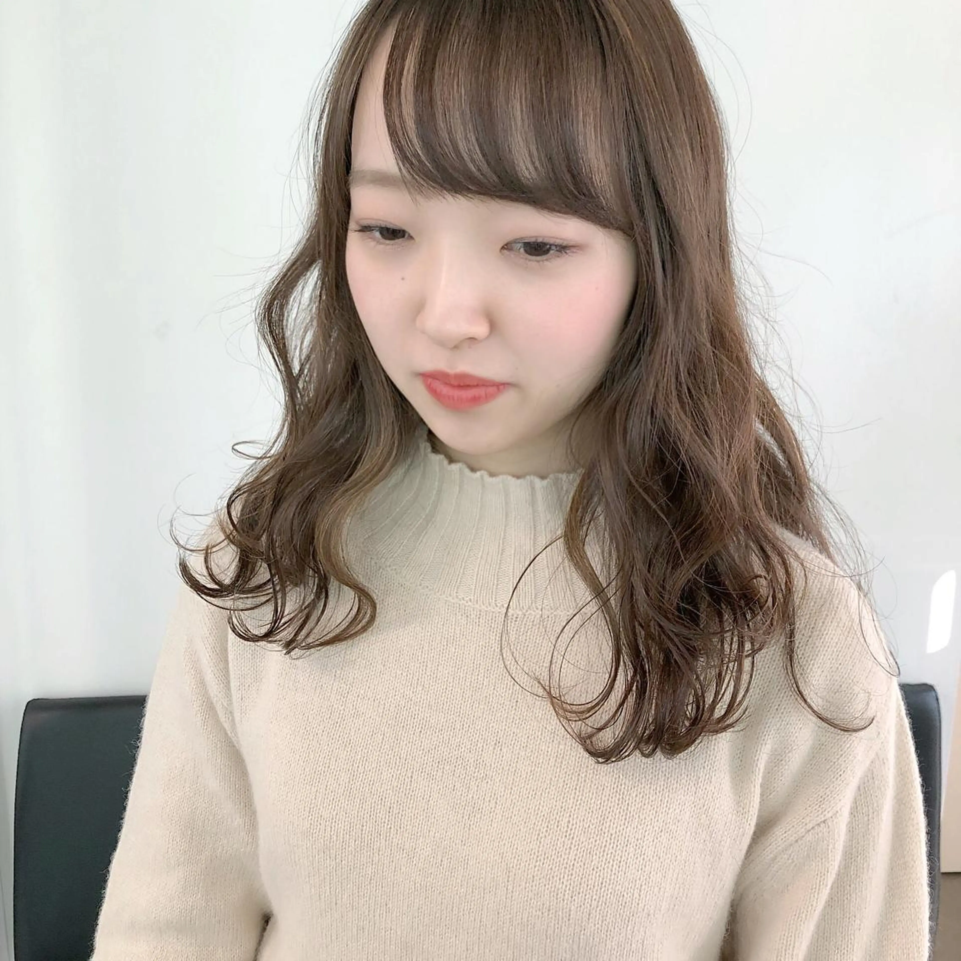 セミロング パーマ セミロングパーマ 榎園 由美のヘアスタイル