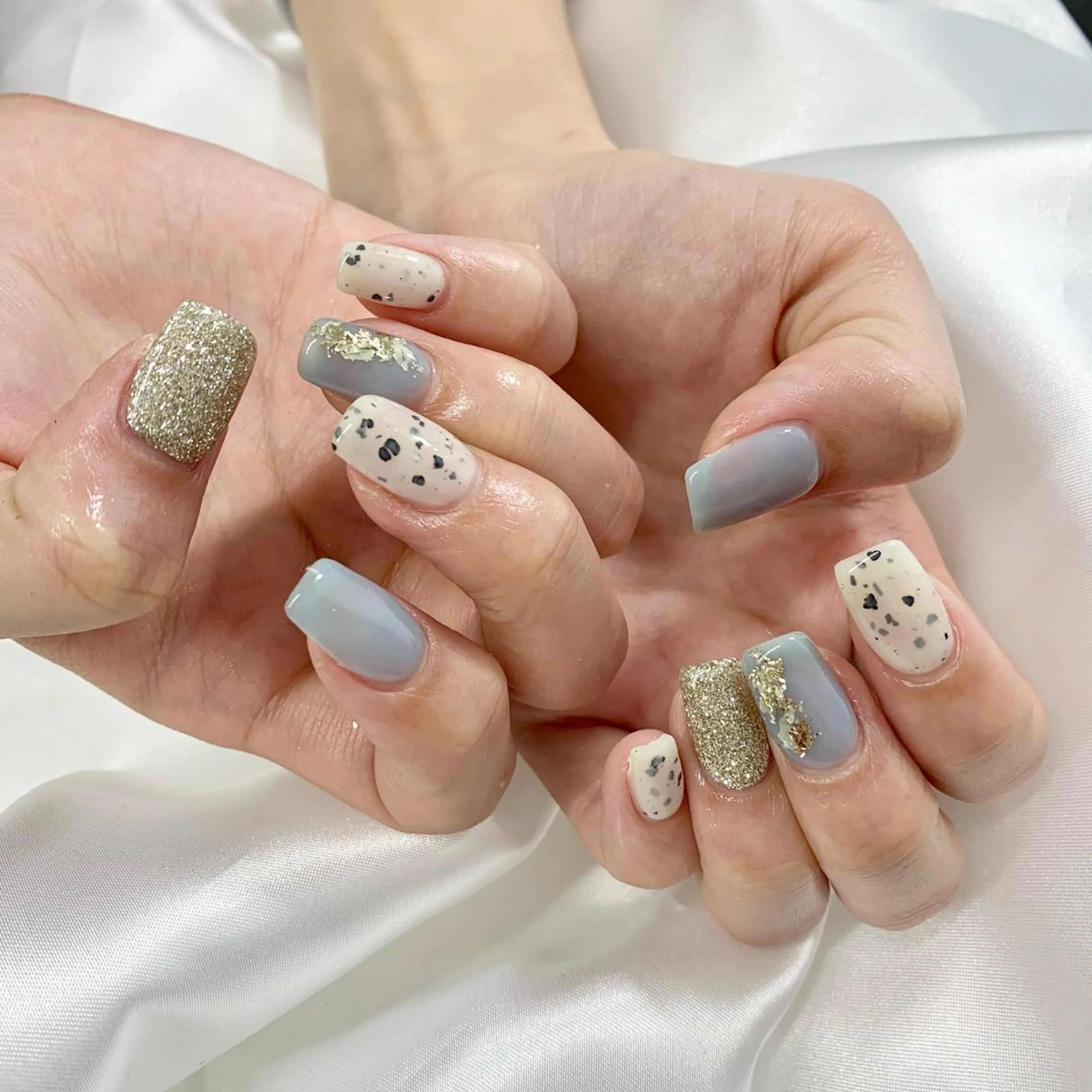 ネイル アートネイル ニュアンスネイル シンプルネイル 春ネイル pu muのネイルデザイン