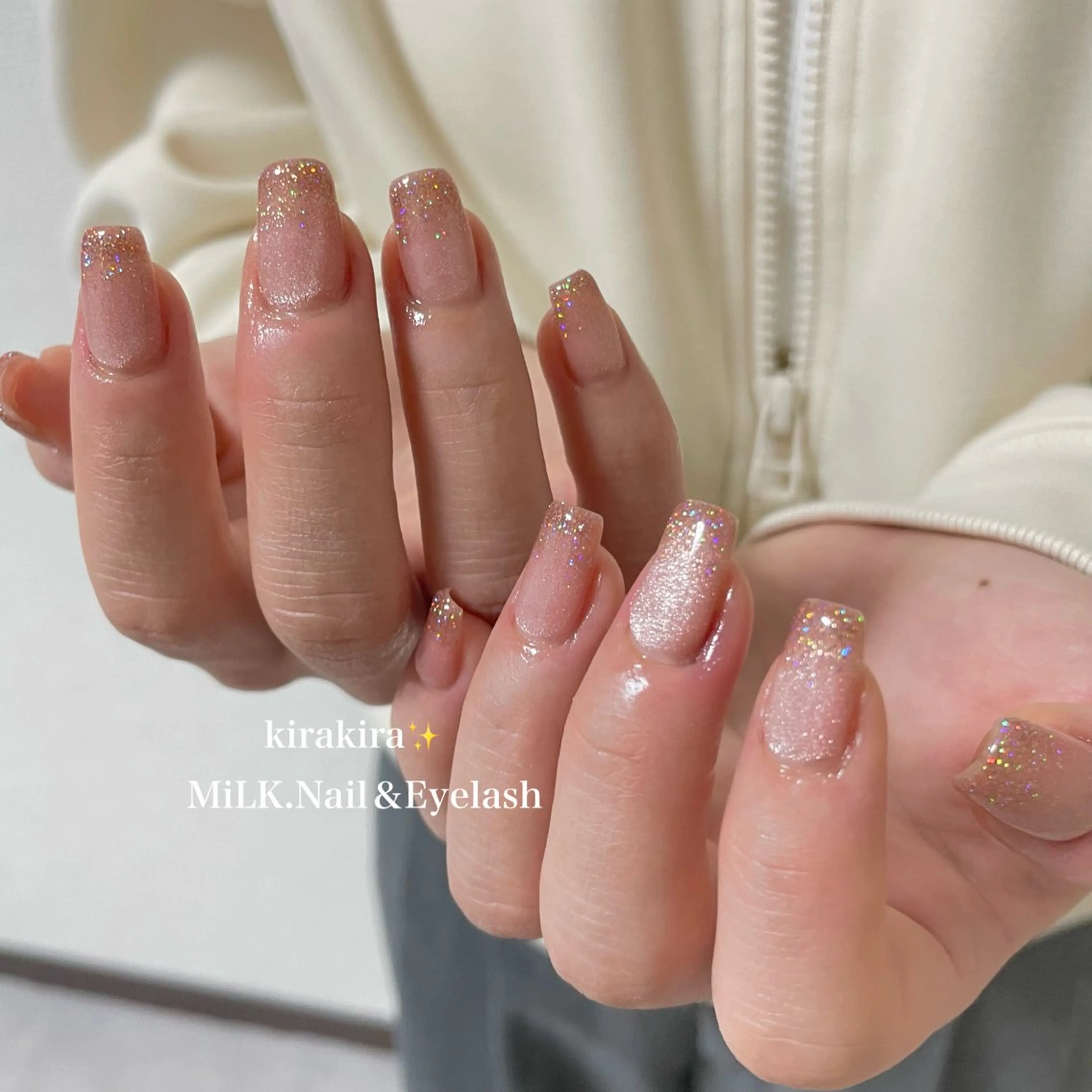 ネイル オフィスネイル シンプルネイル ハンドネイル MiLK.   Nail&Eyelash所属・MiLK. wakaのマツエク・マツパデザイン