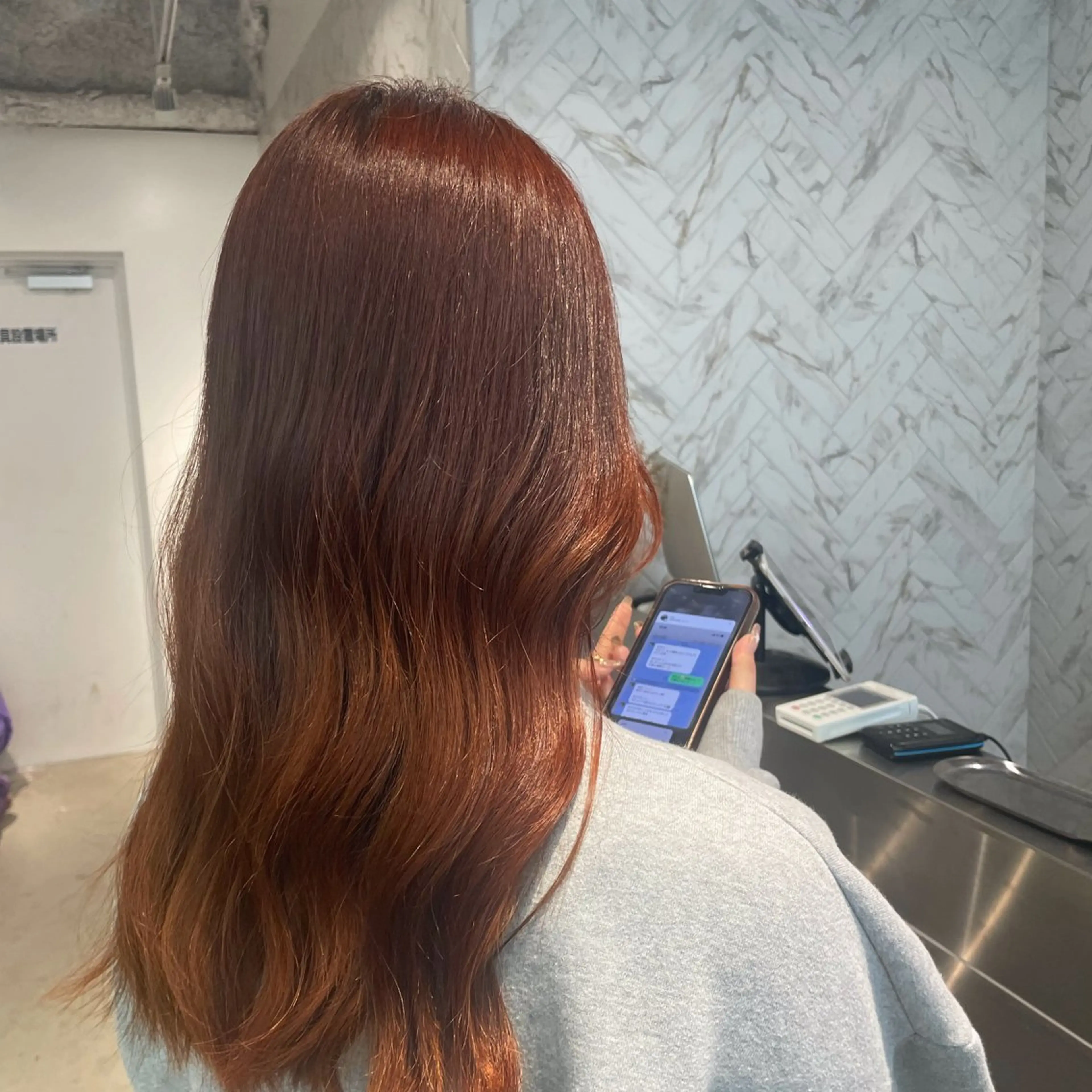 ロング カラー オレンジ 🌟難波/EIGHT 副店長RIKOのヘアスタイル