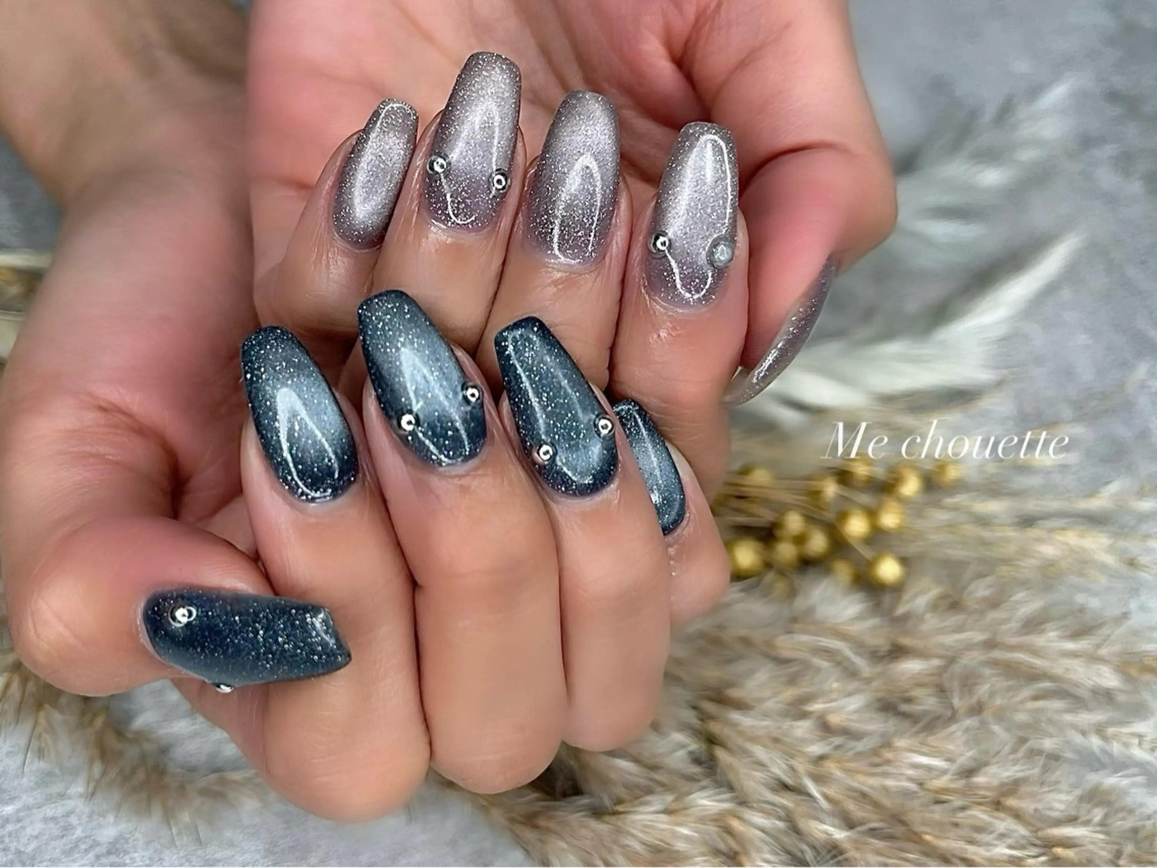 【オフ無し/輝き最上級💎マグネットフラッシュネイル】最新ジェル☆キラキラキラワンカラー  (1色追加＋¥1000)の写真