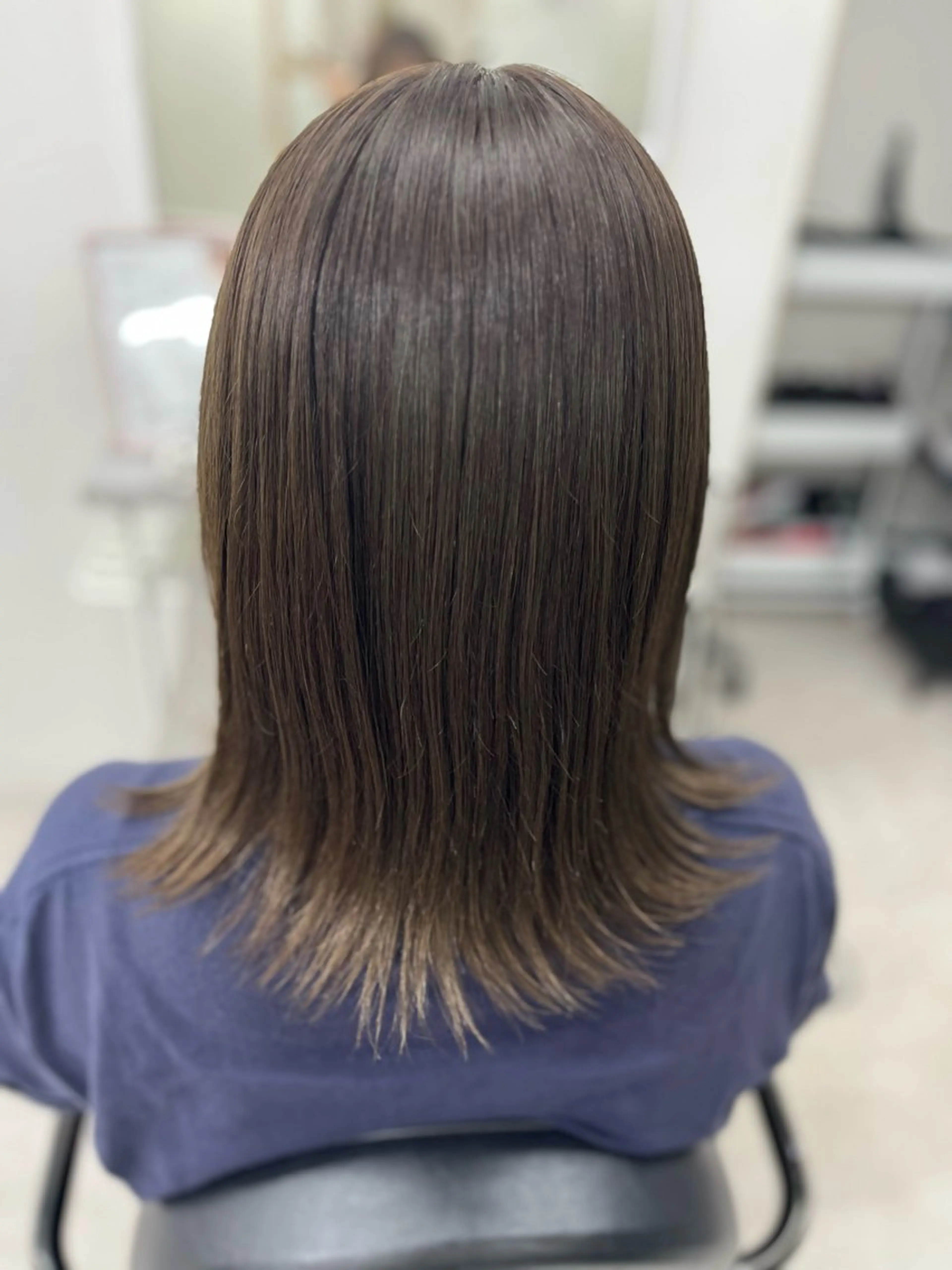 セミロング カラー アッシュ アッシュグレー アッシュグレージュ グレージュ カット ヘアカラー トリートメント 🫧ぷる艶カラー🫧 Yuubi🦩のヘアスタイル