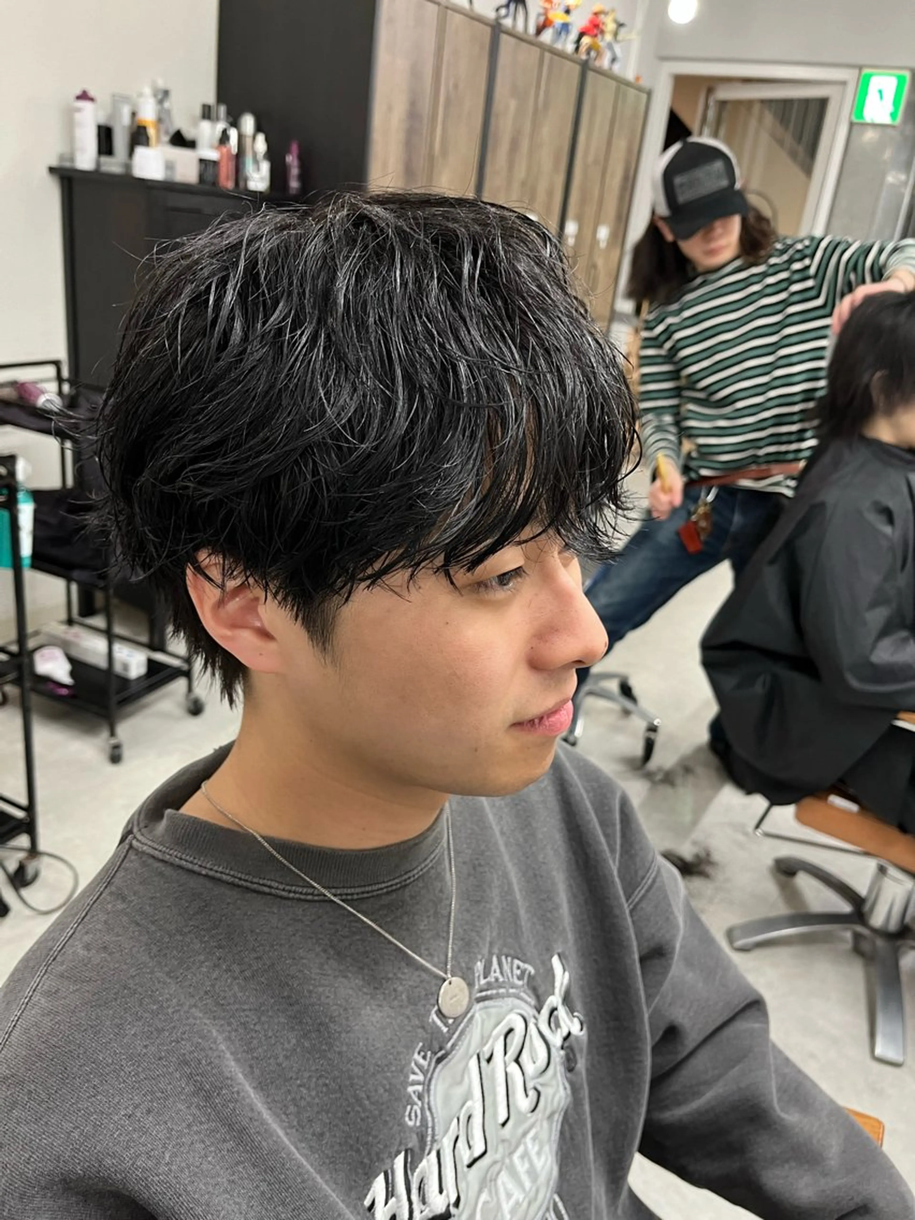 ショート カラー パーマ メンズ メンズパーマ 波巻きパーマ メンズ特化/パーマ /フェード/洋輔のヘアスタイル