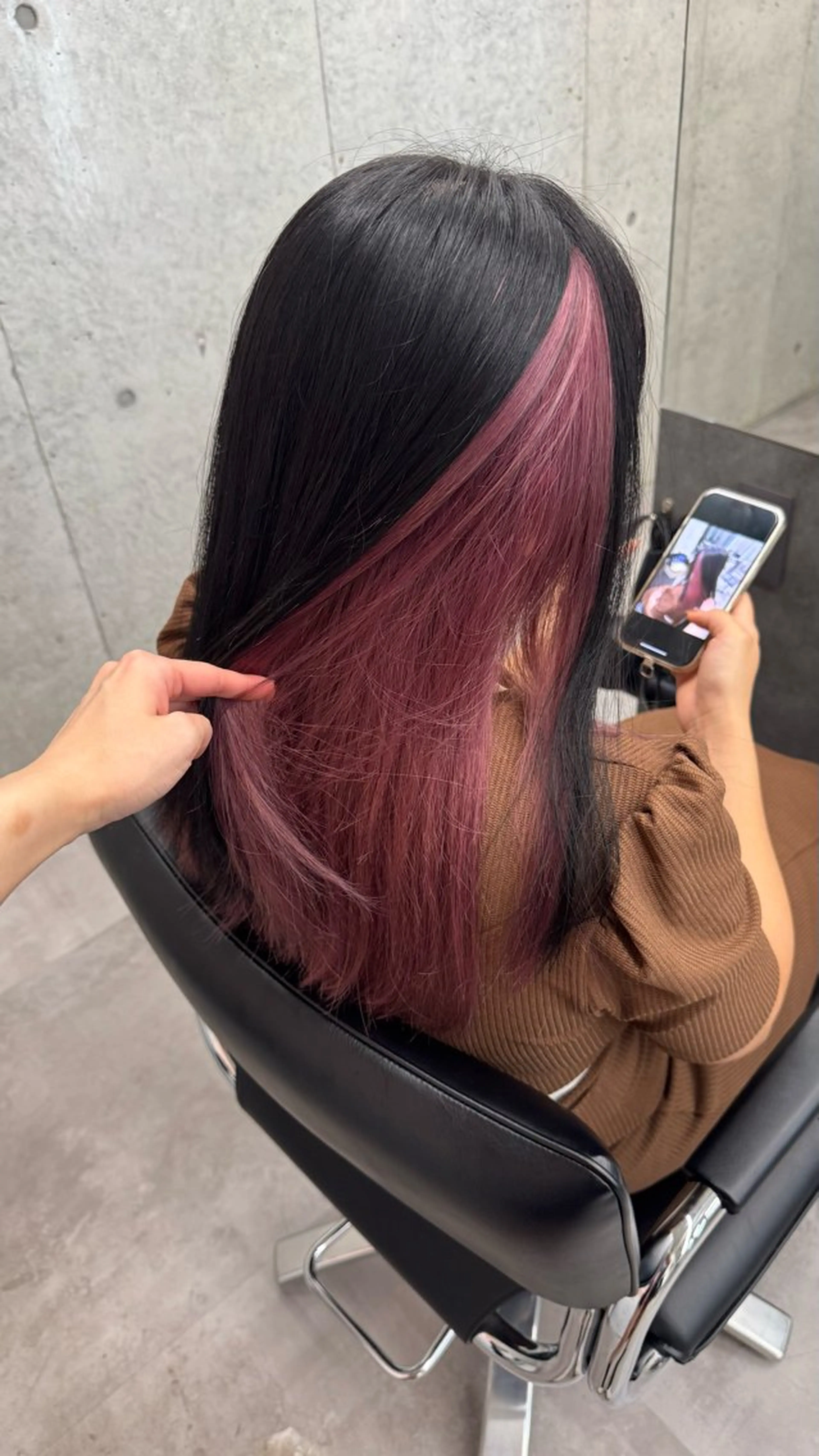 ロング カラー デザインカラー ヘアカラー トリートメント shio【福岡天神】 カットモデル募集中のヘアスタイル