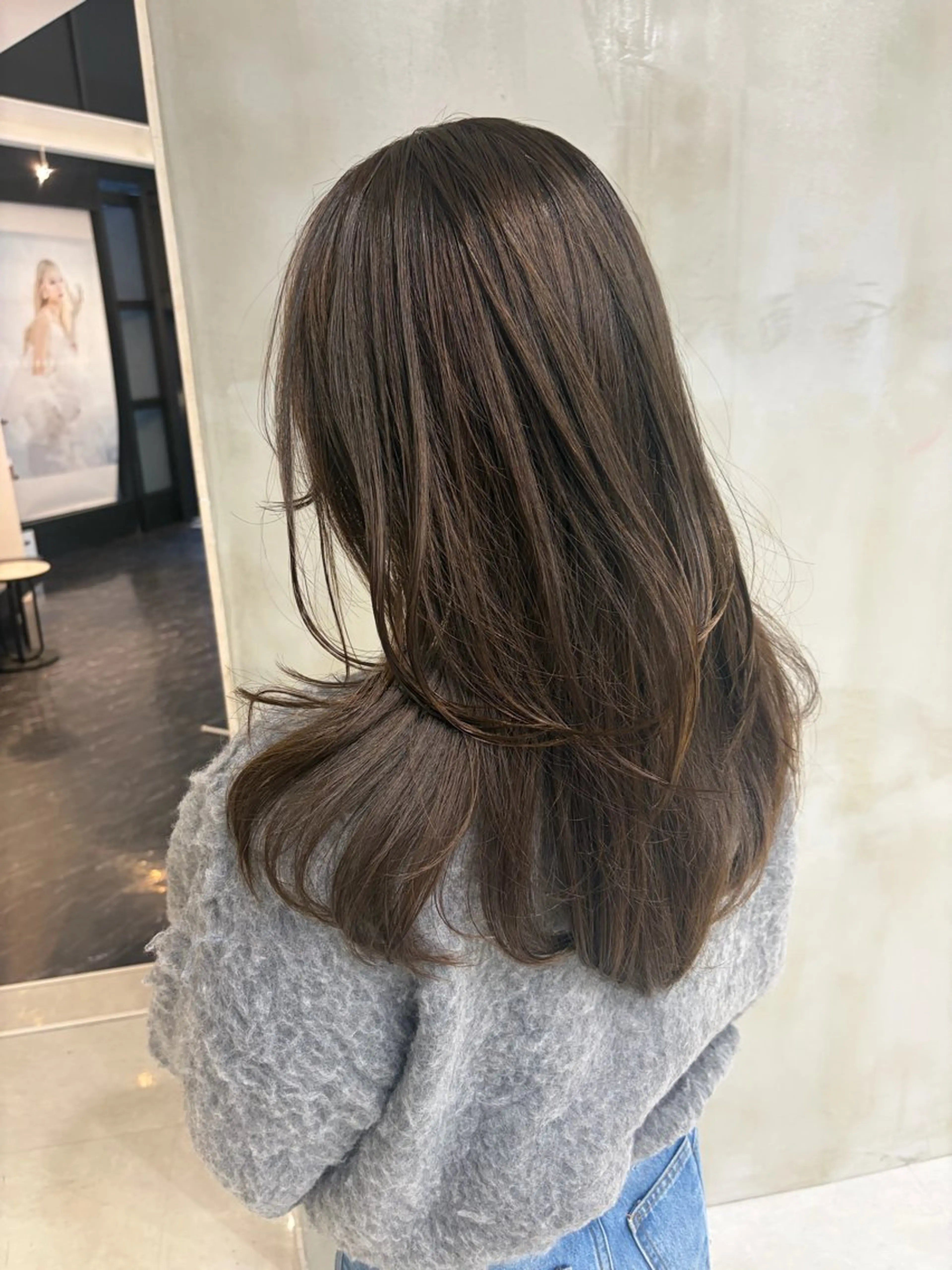 ロング カット ヘアカラー トリートメント 海野翔吾🇨🇳 ワンホンレイヤーのヘアスタイル