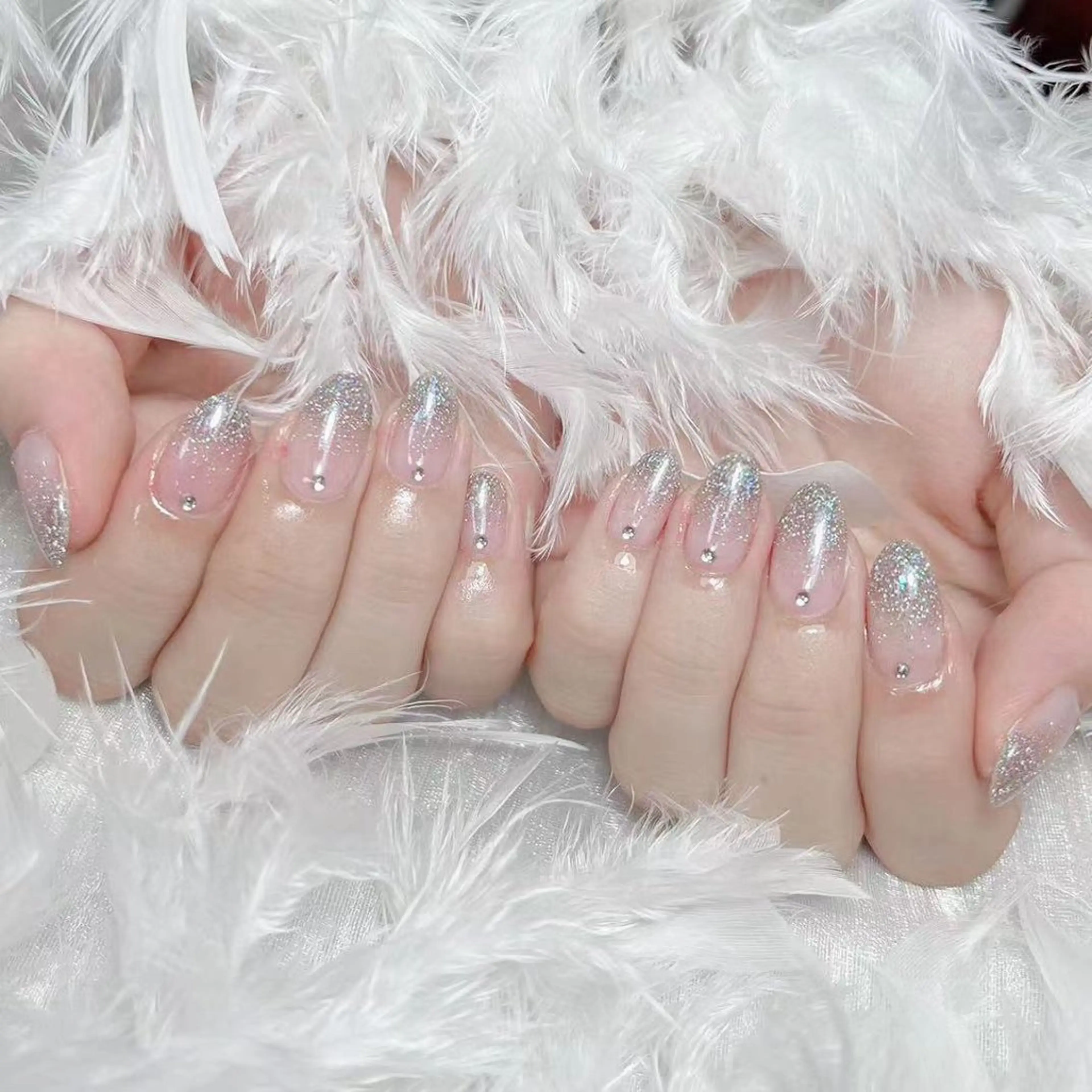 ネイル アートネイル オーロラネイル フラッシュネイル ガーリー キラキラネイル Diamond NAIL✨のネイルデザイン